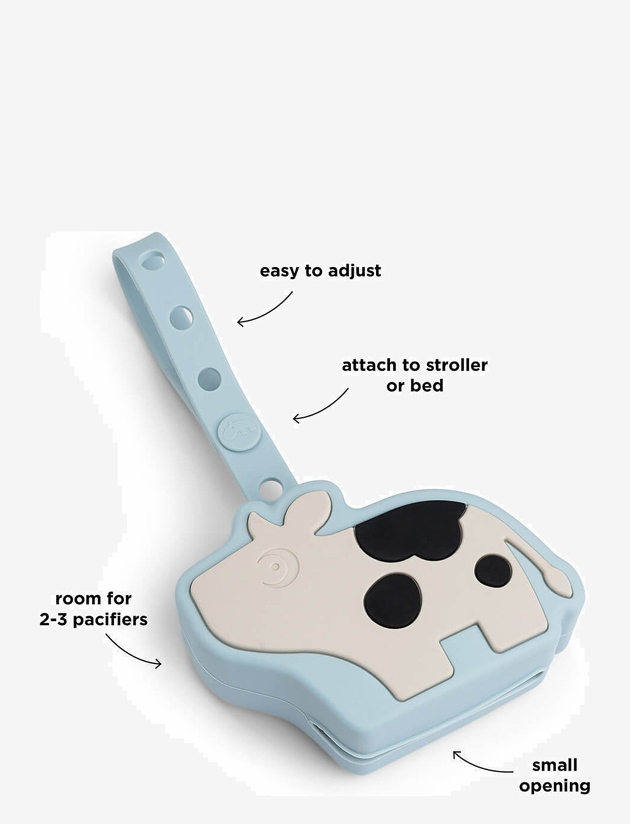 Done by Deer - Silicone pacifier pouch Dotti Blue - nappar & tillbehör - blue - 2