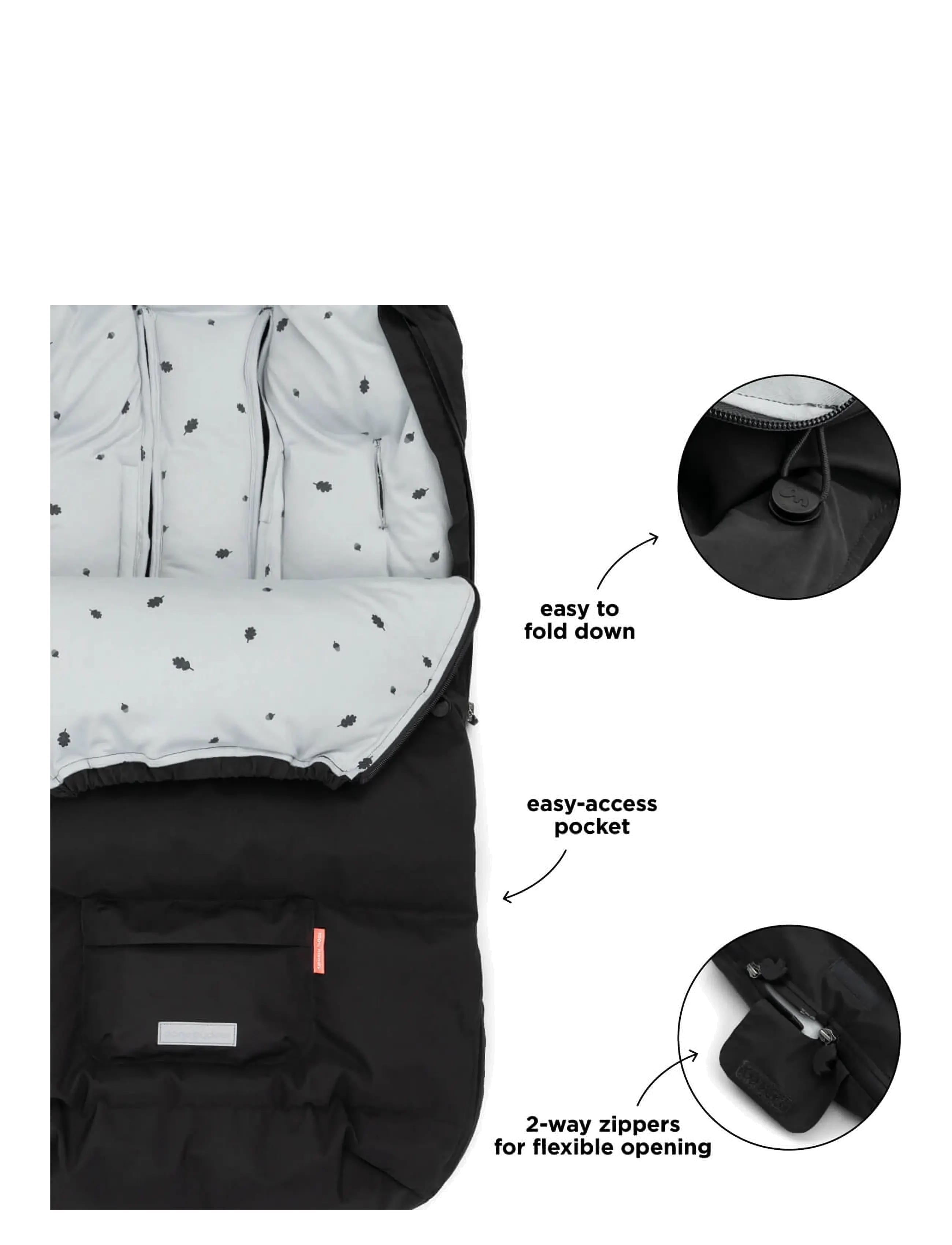Done by Deer - Footmuff winter Black - black - 4