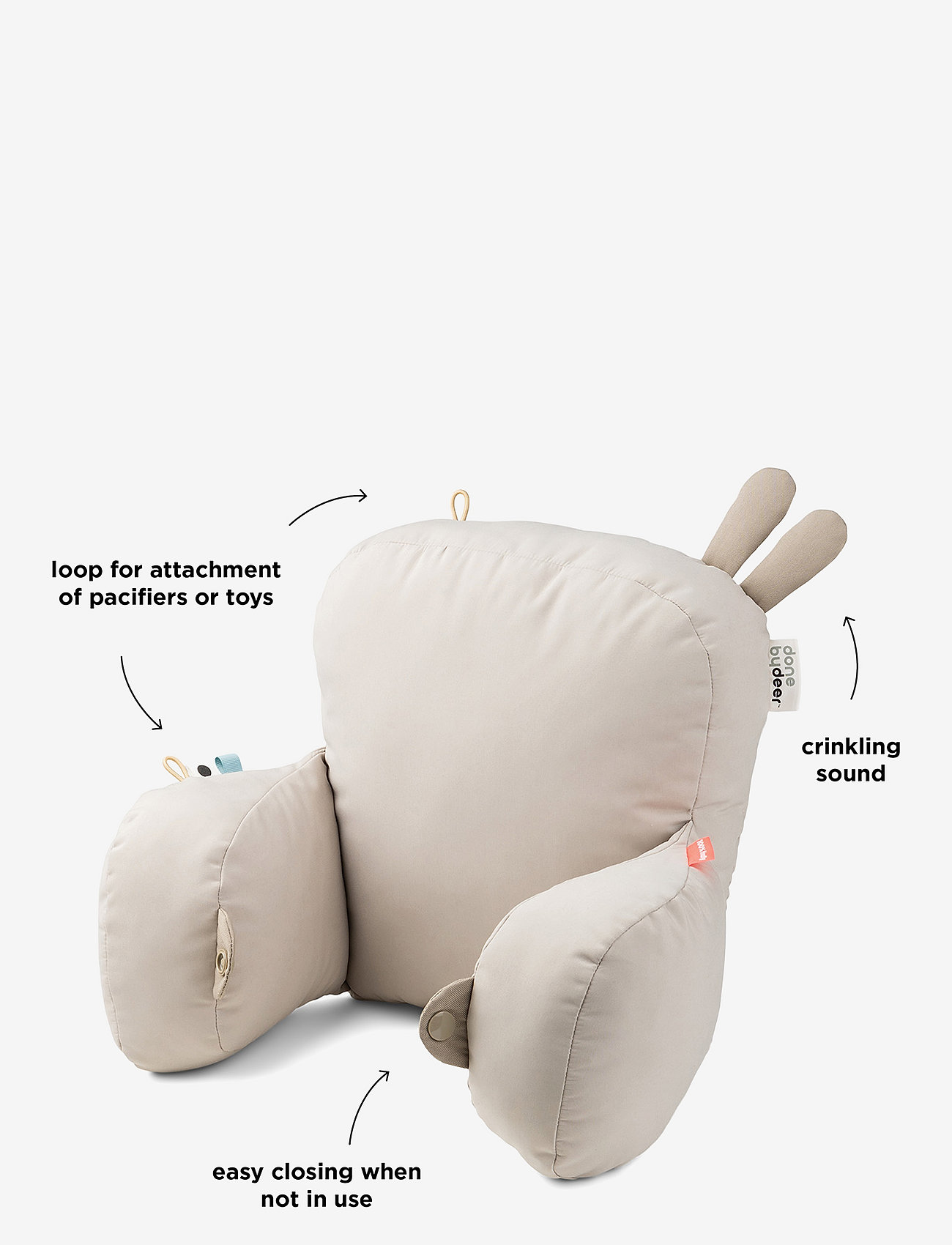 Done by Deer - Pram pillow Lalee Sand - kissen für kinderwagen - sand - 2