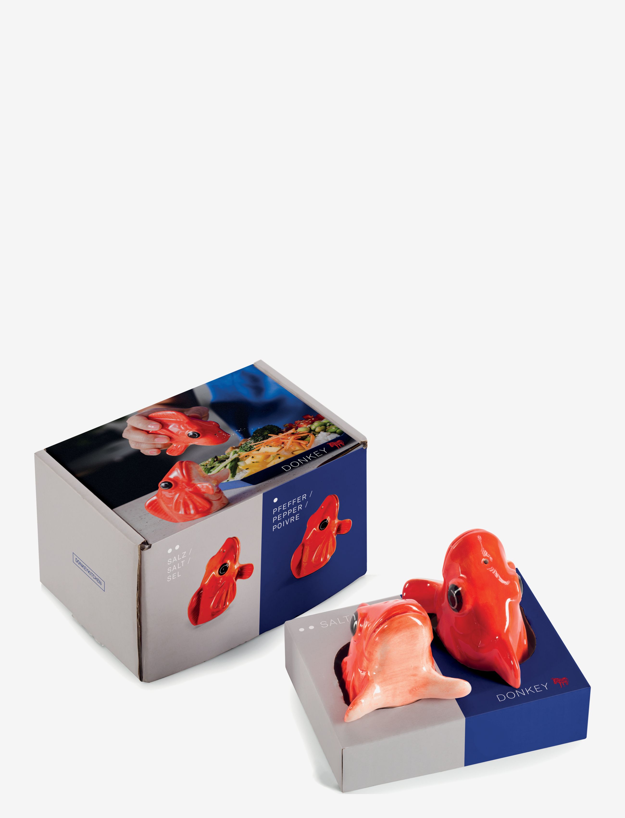 Donkey - Salt- and pepper shakers - Fishes for Dishes - salz- & pfefferstreuer - red - 2