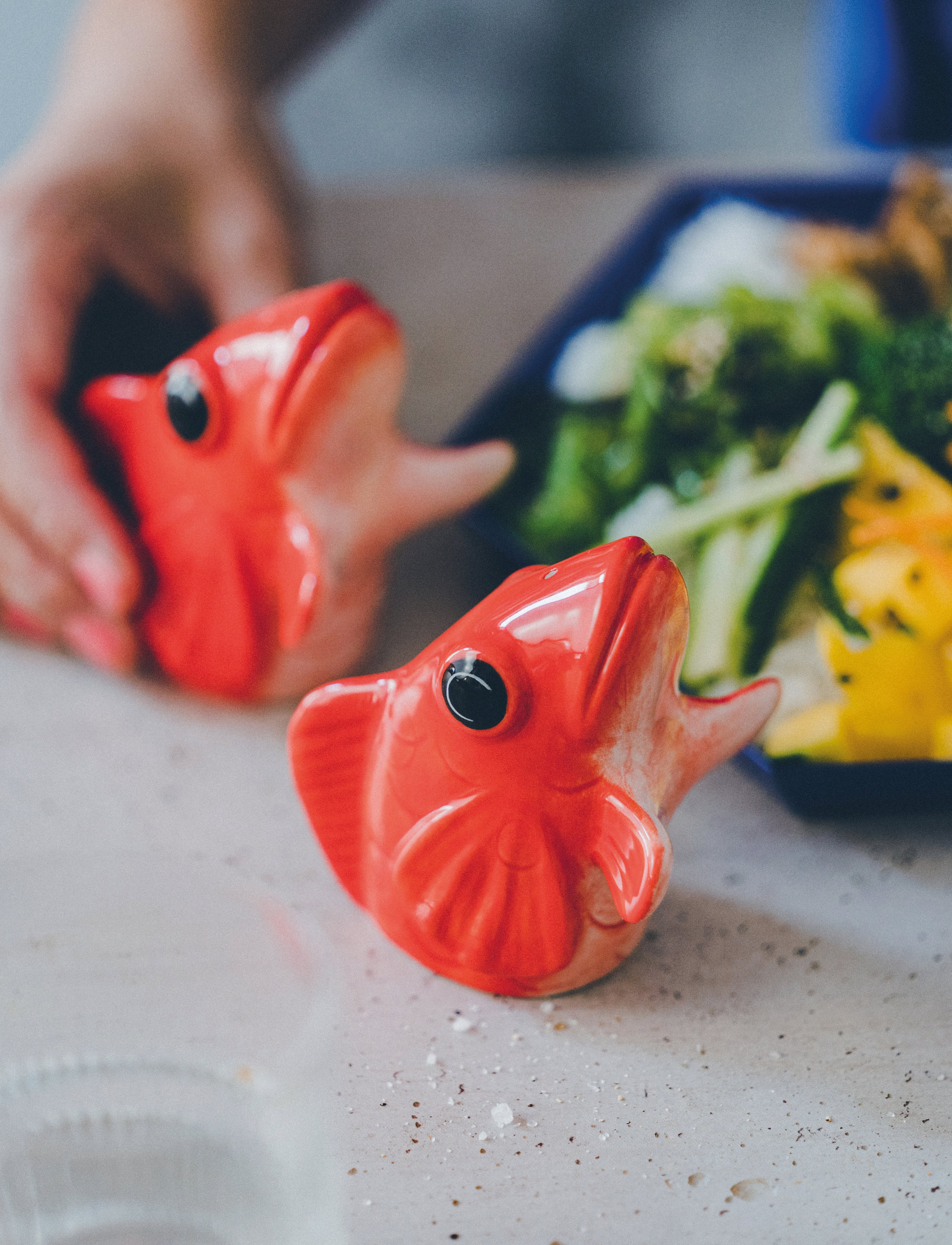 Donkey Salt- And Pepper Shakers Fishes For Dishes, H:8.5 cm, Grinders, Rot - Salt & Shakers, Homeware