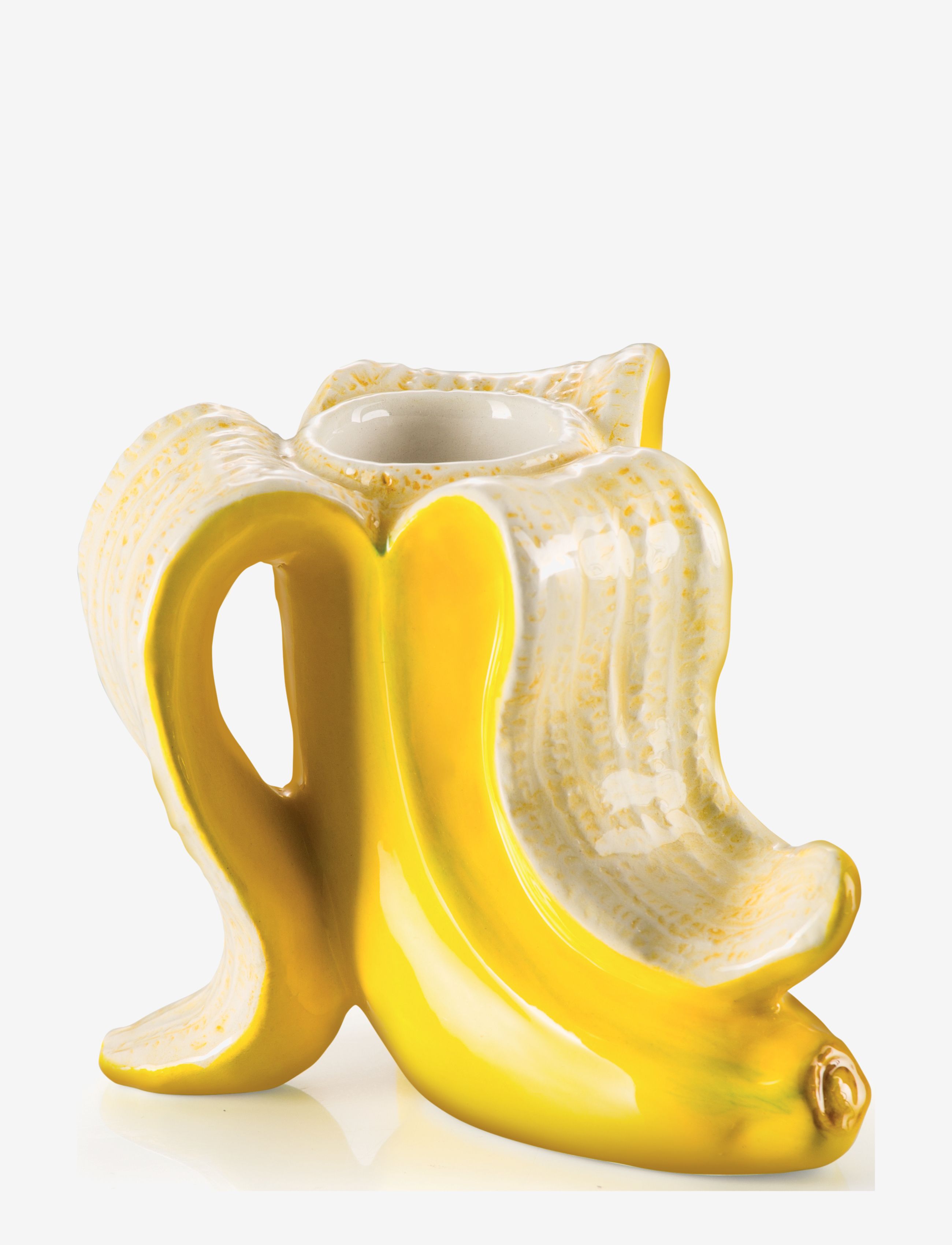 Donkey Candle Holder Banana Romance (2 Pcs.), Lysestage, Gul, Str: H:7CM