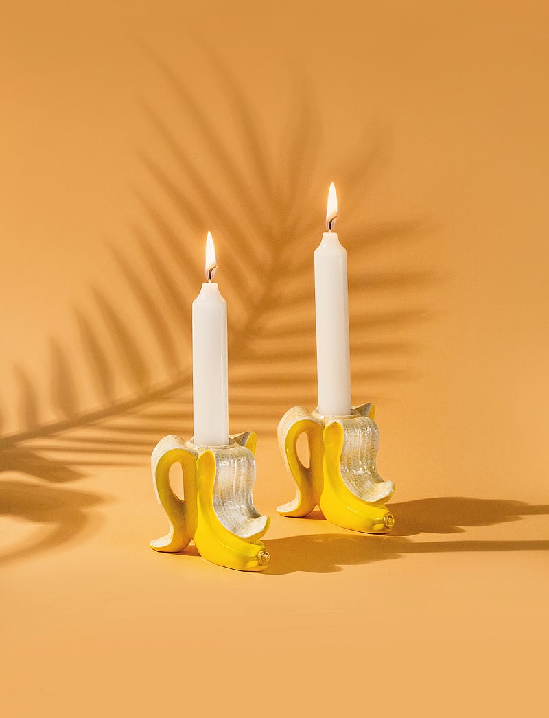 Donkey - Candle holder - Banana Romance (2 pcs.) - nach preis einkaufen - yellow - 2