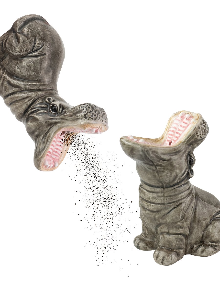 Donkey - Salt and pepper shakers - Hungry Hippos - soola- ja pipraveskid - grey - 0