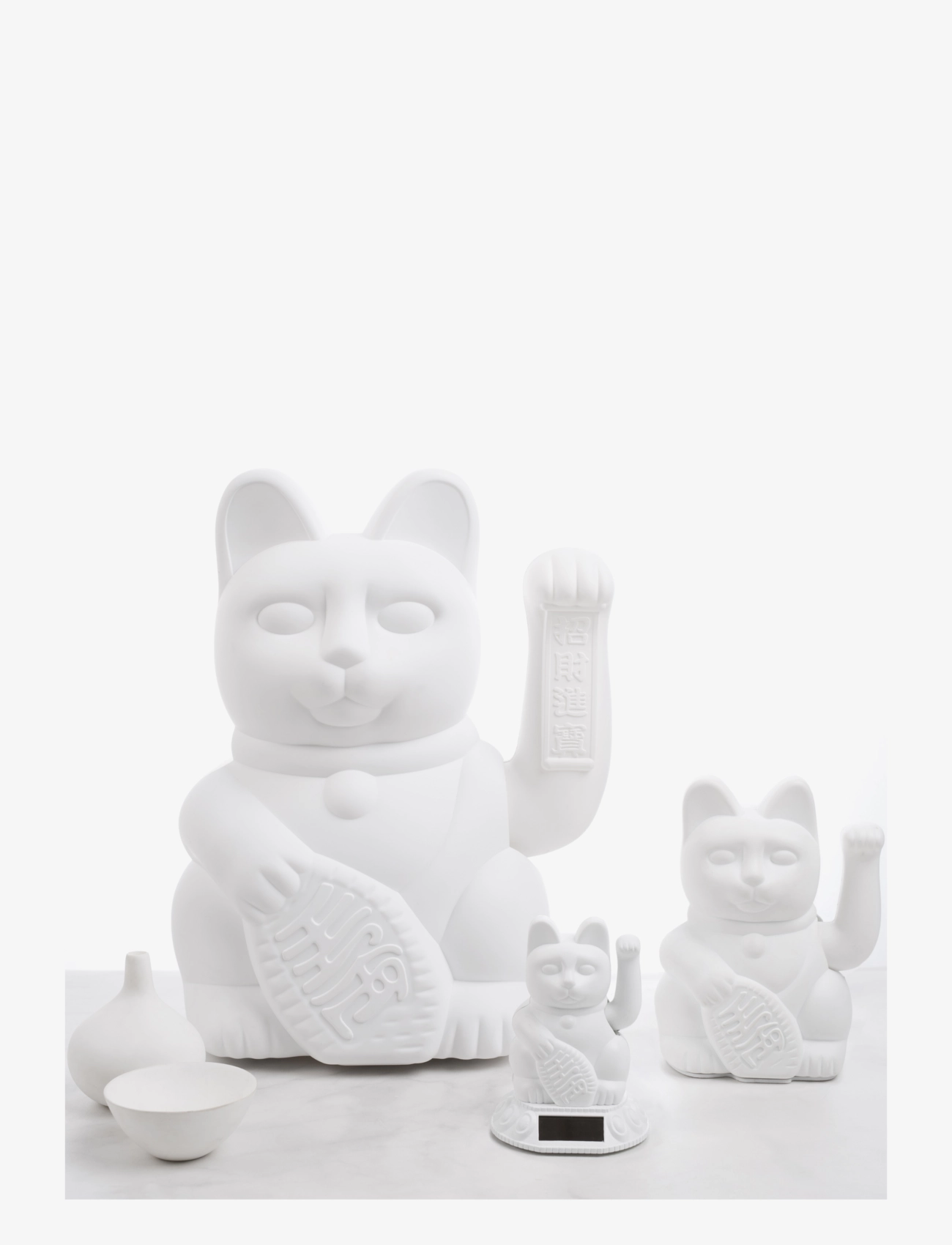 Donkey - Maneki-Neko - Large Lucky Cat - white - 1