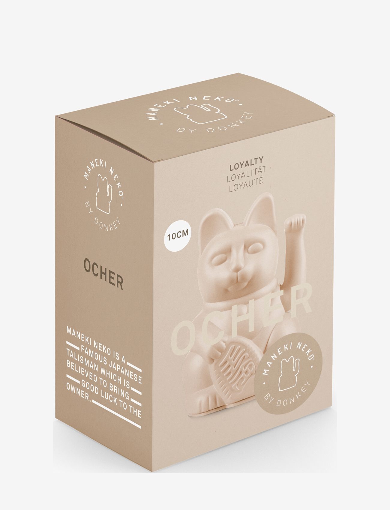 Donkey - Waving Cat - Maneki-Neko - Lucky Cat Mini - köp efter pris - okker - 1