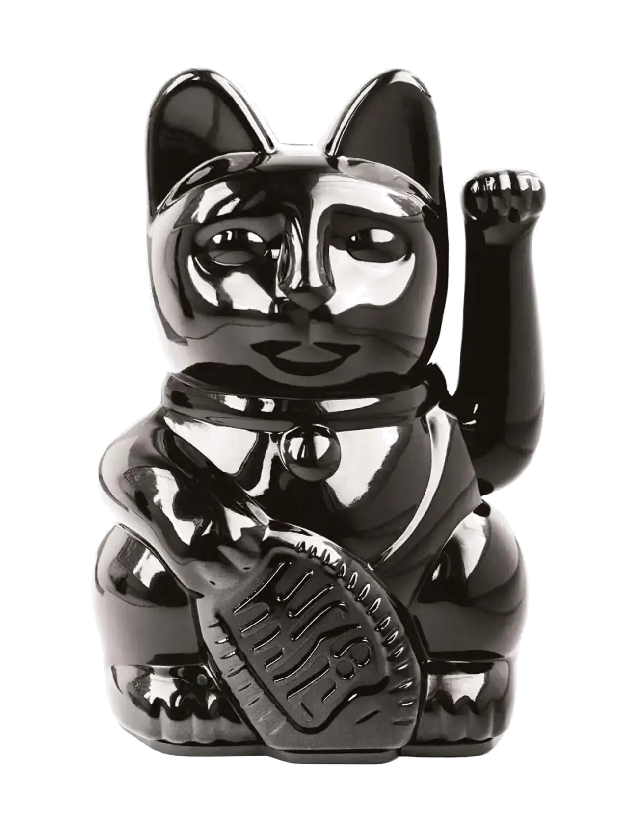 Donkey Vinkende Kat Maneki-Neko Mini Shiny Black, H9.8 cm, Decorative Accessories-details, Schwarz - Figures & Sculptures, Homeware