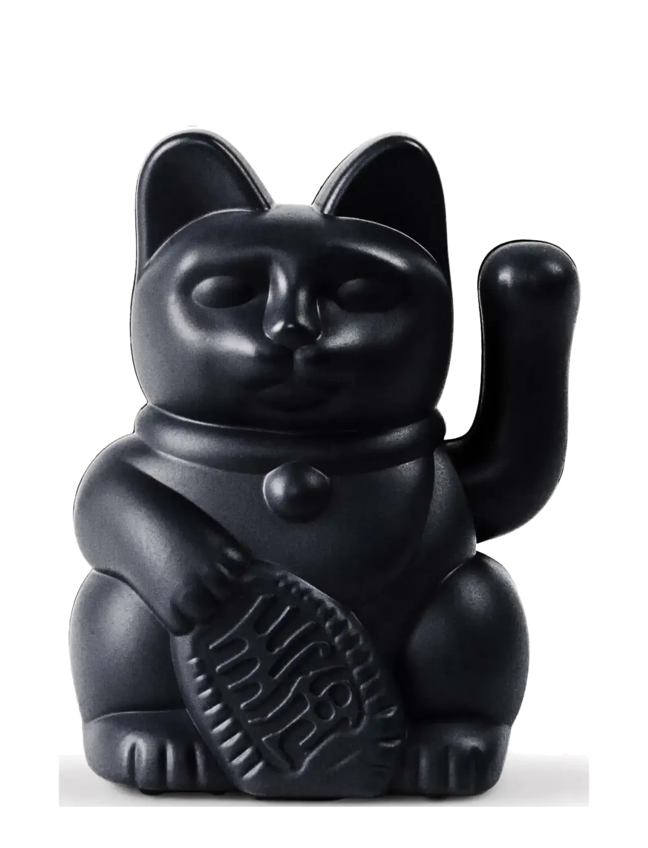 Donkey Vinkende Kat Maneki-Neko Solar Black, H5.5 cm, Decorative Accessories-details, Schwarz - Figures & Sculptures, Homeware