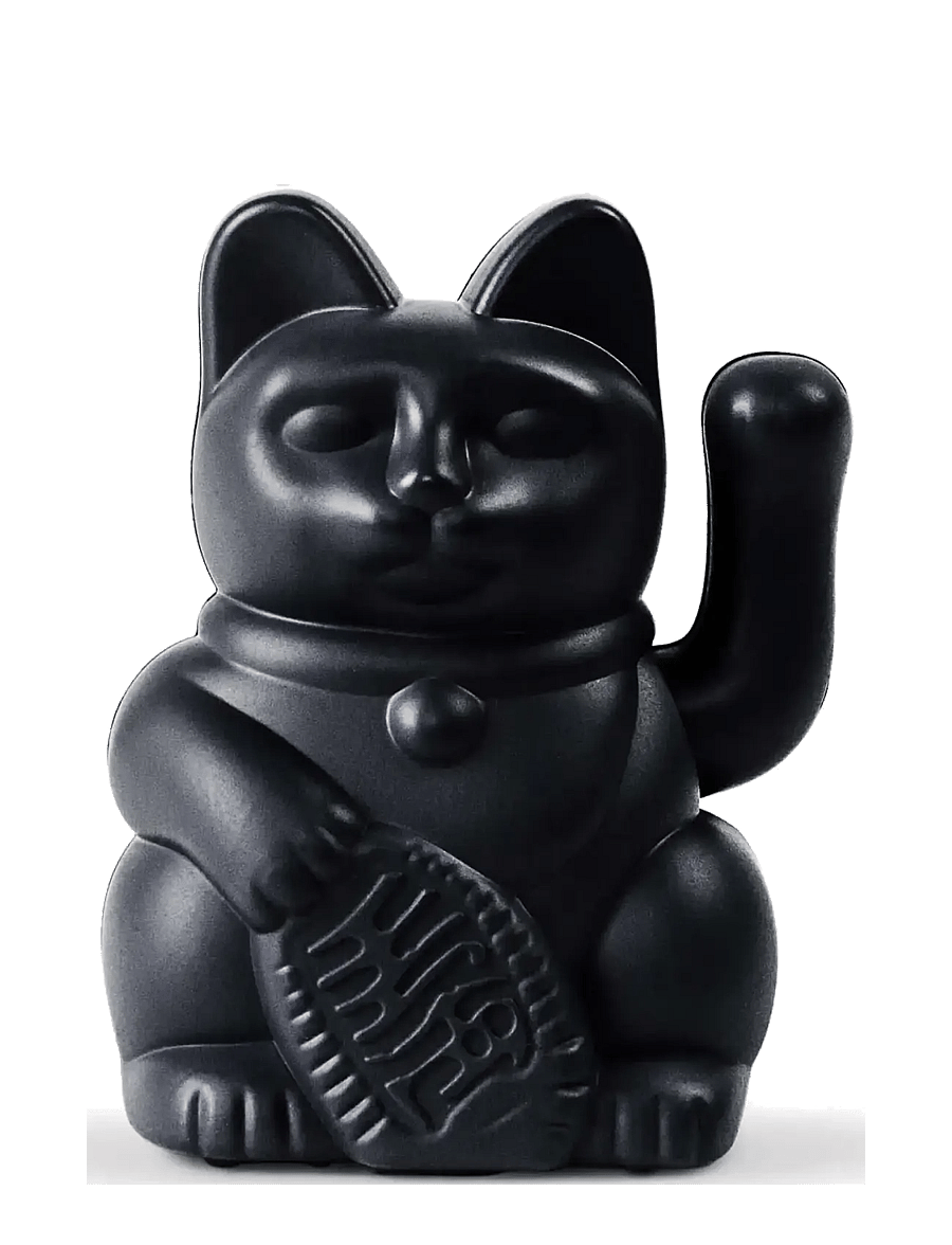 Donkey - Vinkende Kat - Maneki-Neko Solar - Black - figuri ja skulptuurid - black - 0