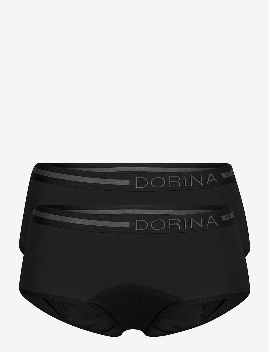Dorina - PERIOD PANTIES -2PP - midi & maxi slips - black/black - 0