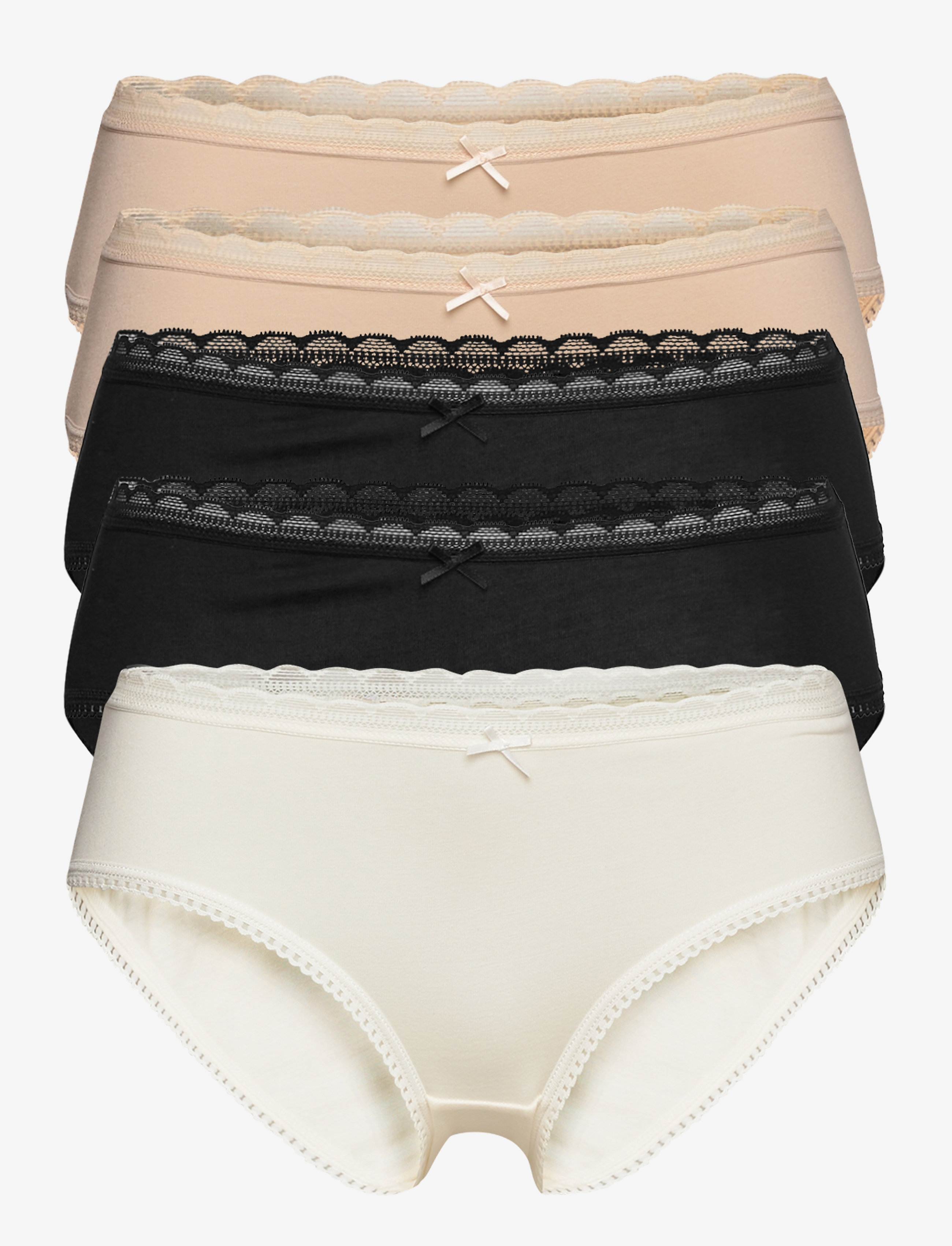 Dorina Core NAOMI-5PP Hipster Classic - Trusser - BLACK/BEIGE/IVORY/BEIGE/BLACK / white