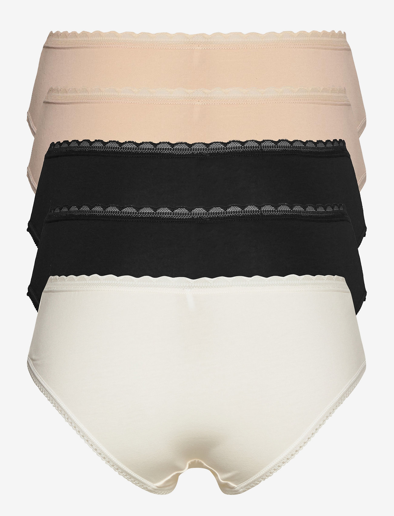 Dorina - Core NAOMI-5PP Hipster Classic - hipster & boxershorts - black/beige/ivory/beige/black - 4