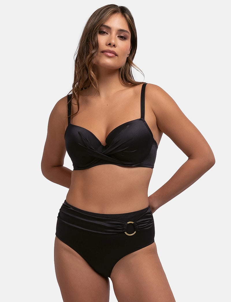 Dorina - AZORES Midi - bikinitrosor med hög midja - black - 3
