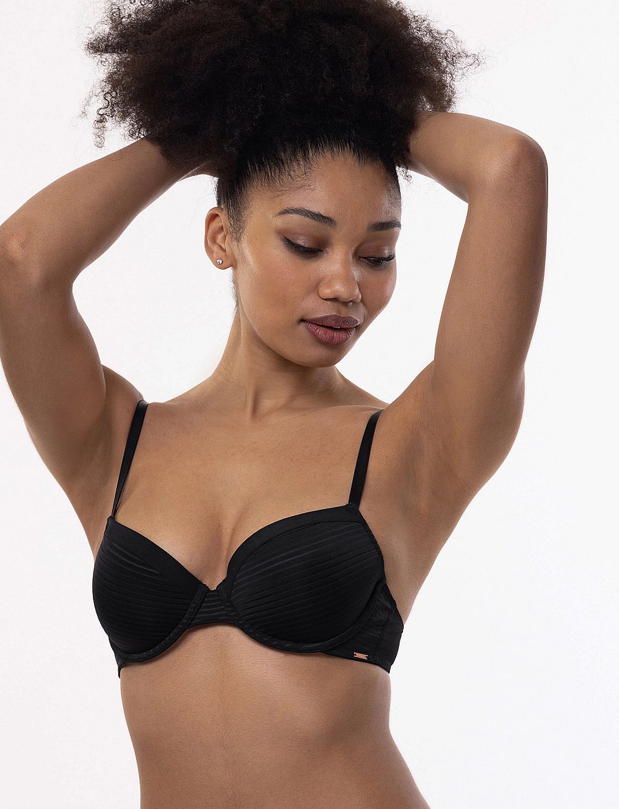 Dorina - LOUISE/ECO-2PP LIGHT PADDED DEMI - push up bh'er - black/beige - 0