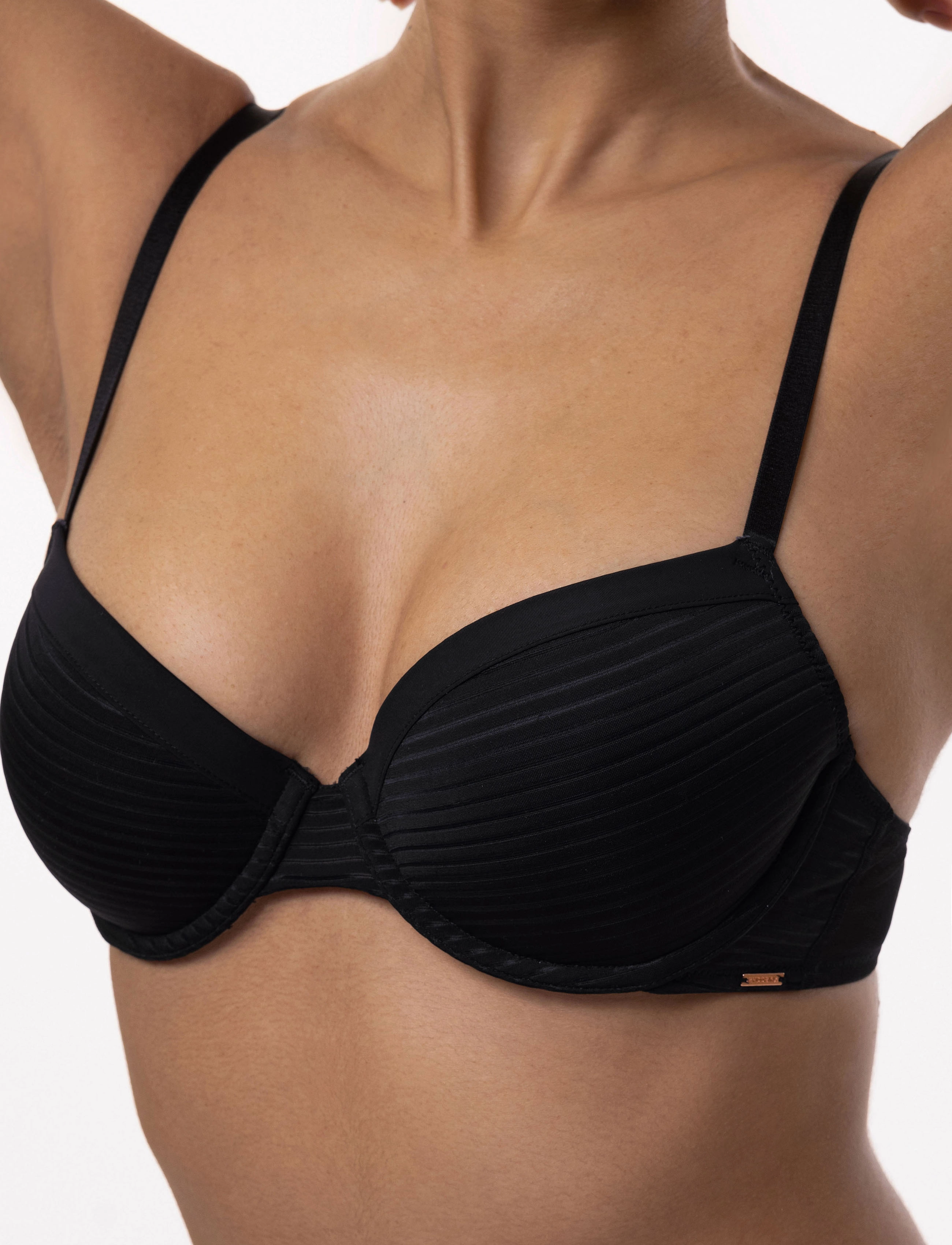 Dorina - LOUISE/ECO-2PP LIGHT PADDED DEMI - push up bh'er - black/beige - 3