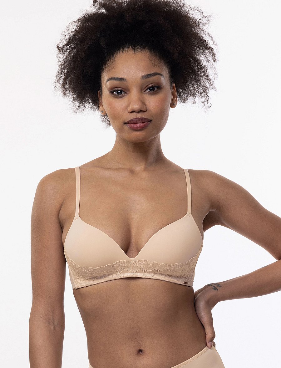 Dorina - FILI/LACE-2PP LIGHT PADDED SOFT BRA - push up -rintaliivit - beige/black - 0