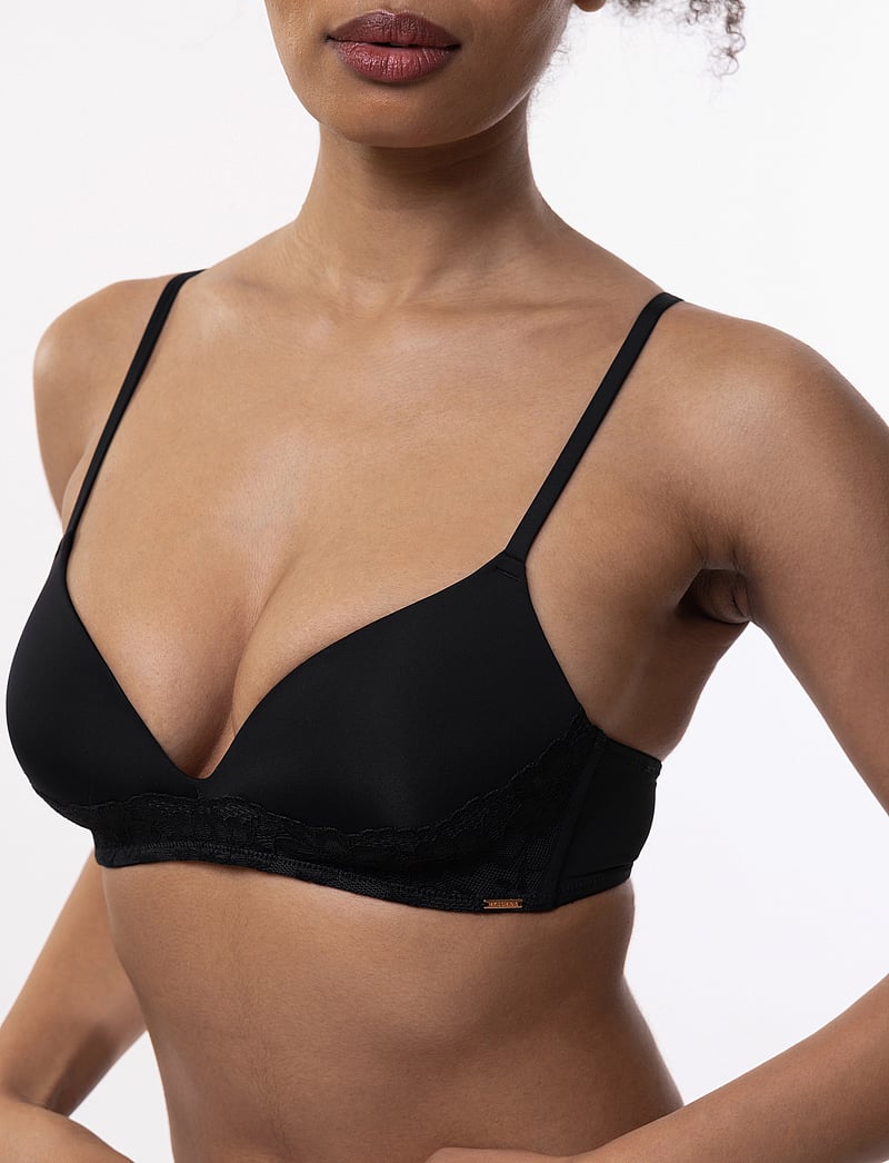 Dorina - FILI/LACE-2PP LIGHT PADDED SOFT BRA - push up bras - beige/black - 2