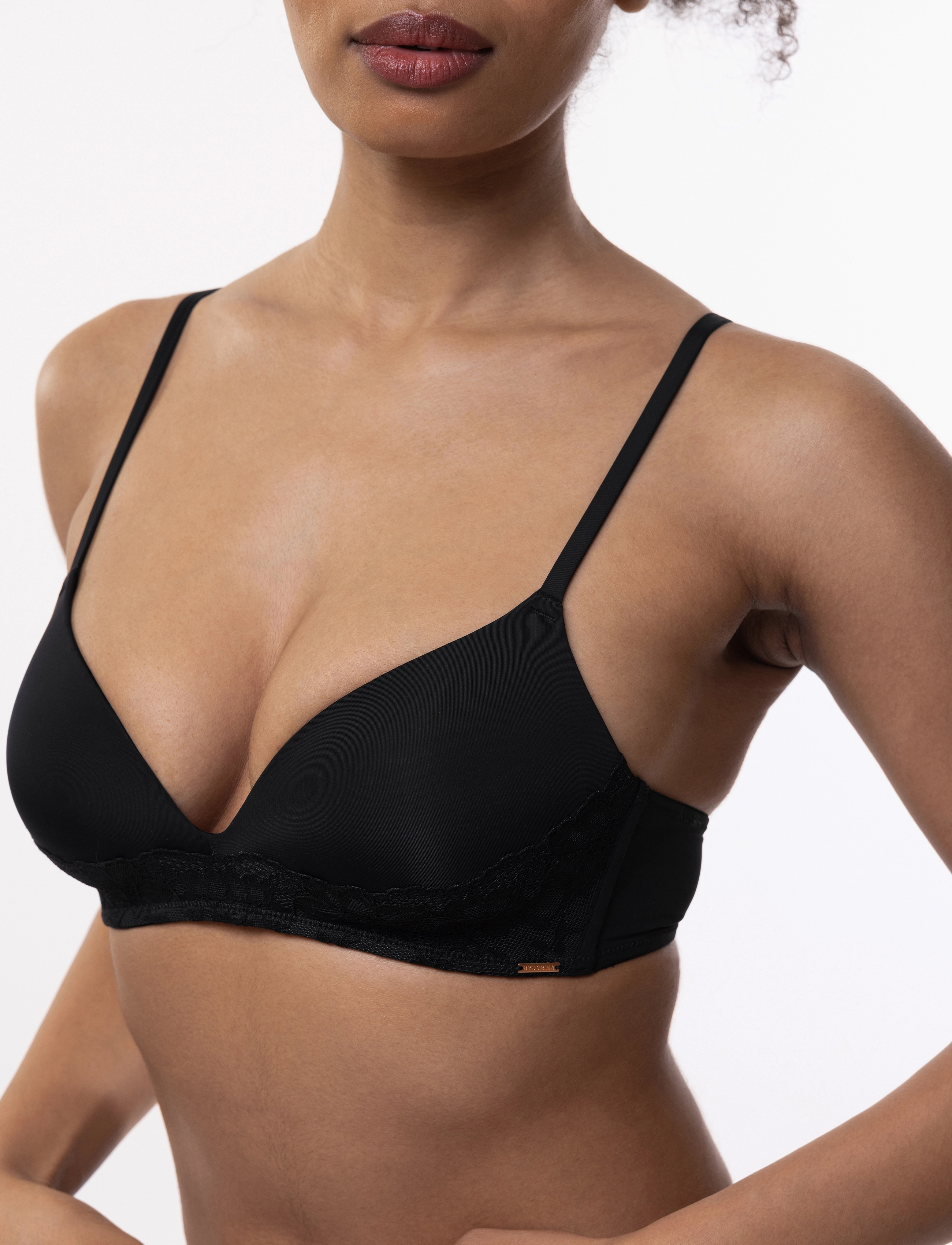 Dorina - FILI/LACE-2PP LIGHT PADDED SOFT BRA - push up -rintaliivit - beige/black - 2