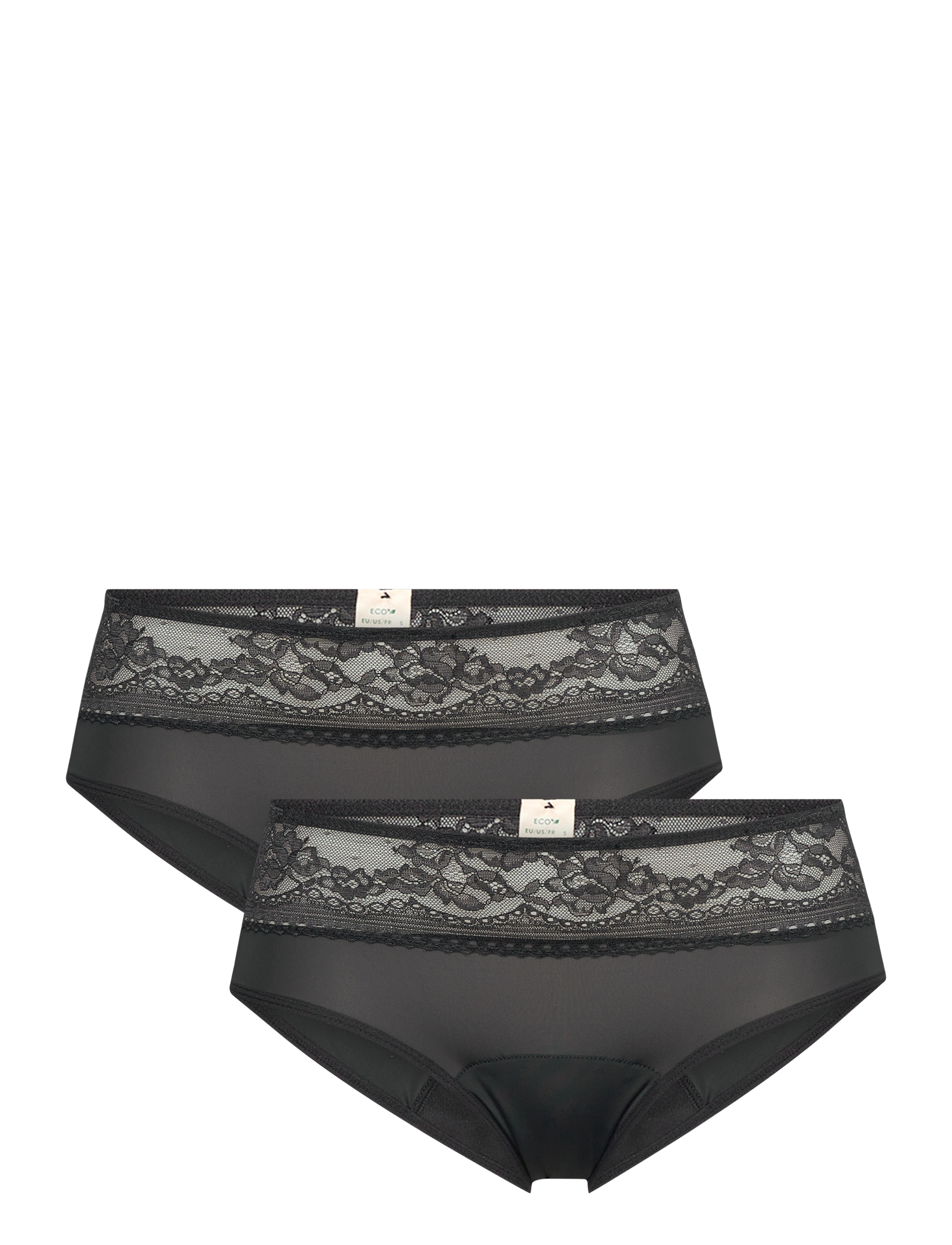 Dorina ECO MOON/LACE-2PP Hipster_Classic - Alusvaatteet - BLACK/BLACK / black