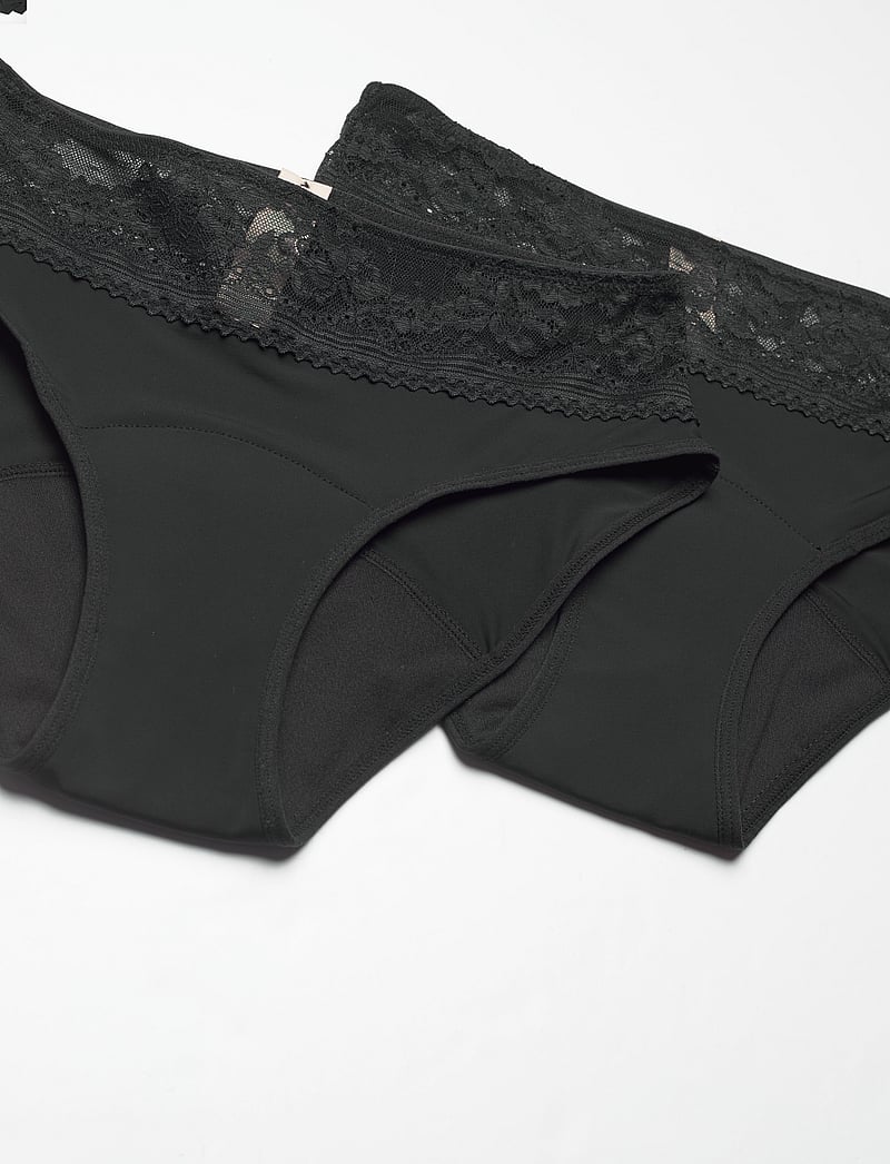 Dorina - ECO MOON/LACE-2PP Hipster_Classic - majtki menstruacyjne - black/black - 5
