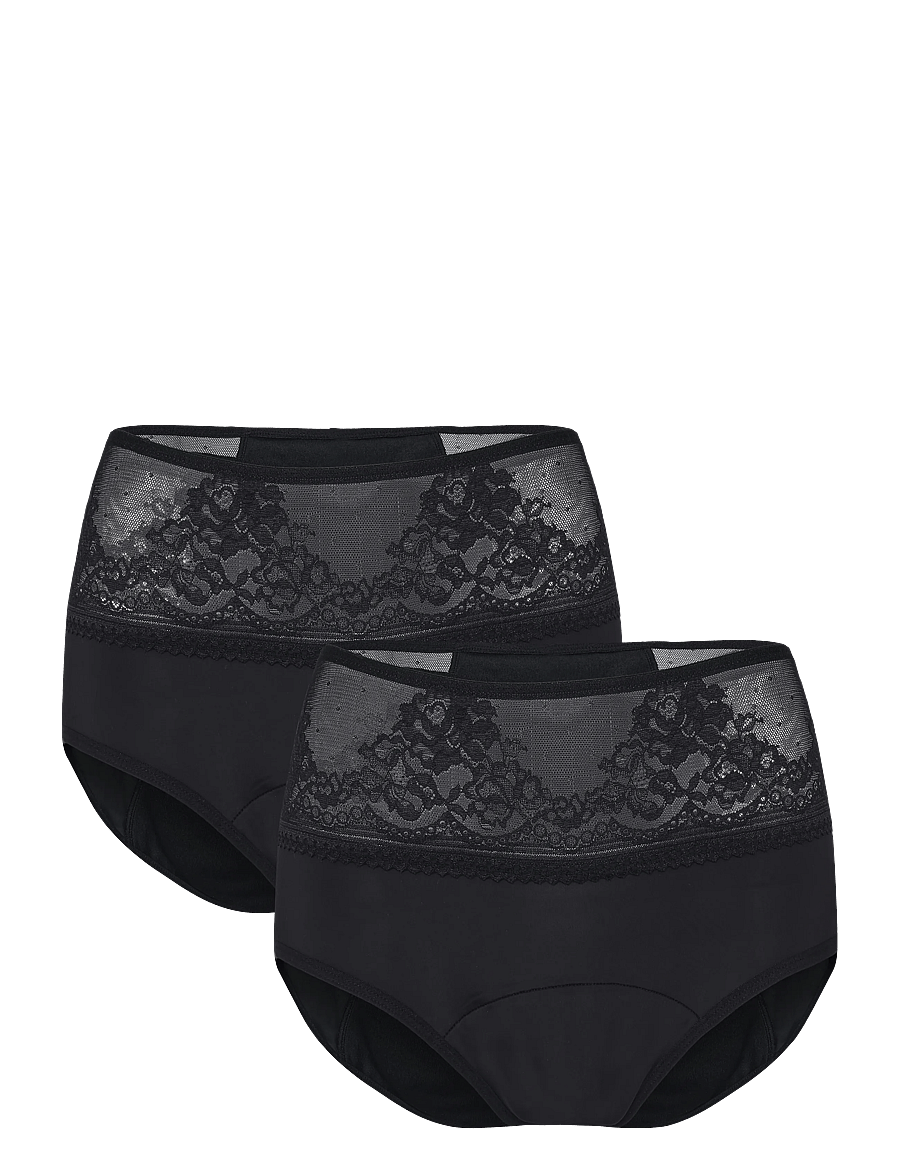 Dorina - PERIOD PANTIES LACE - mensprodukter - black/black - 0