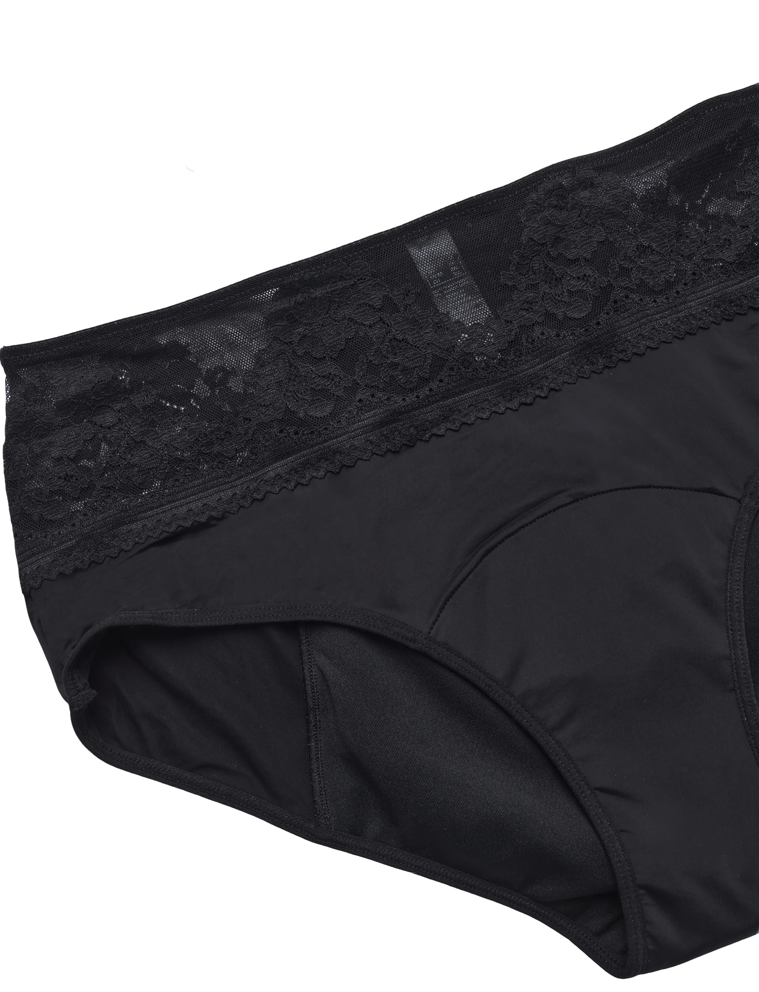Dorina - PERIOD PANTIES LACE - mensprodukter - black/black - 2
