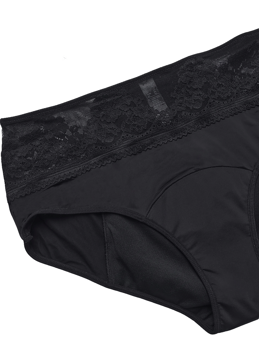 Dorina - PERIOD PANTIES LACE - mensprodukter - black/black - 2