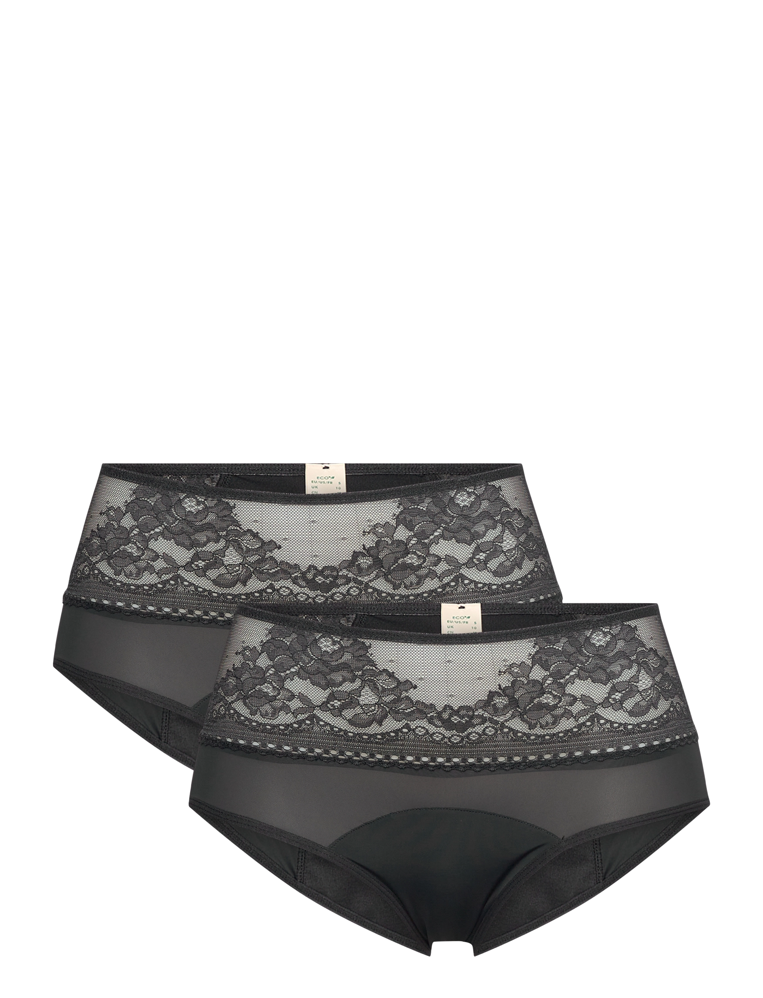 Dorina ECO MOON/LACE-2PP Midi - Alusvaatteet - BLACK/BLACK / black