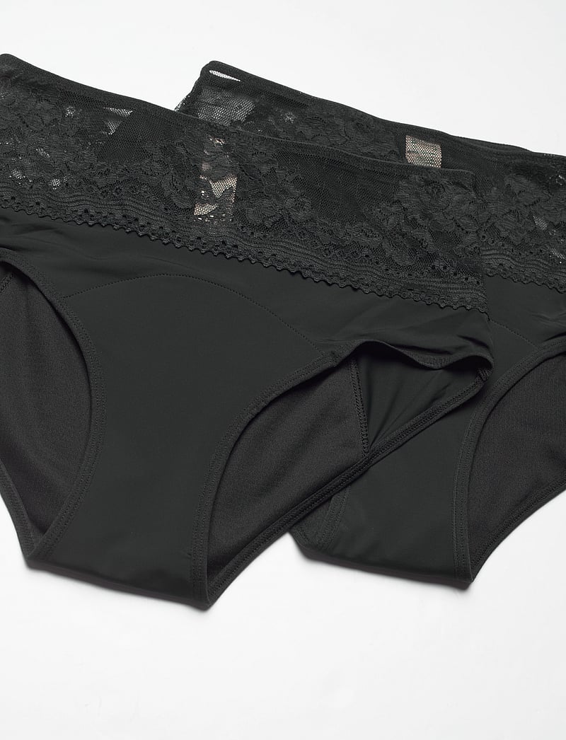 Dorina - ECO MOON/LACE-2PP Midi - periodenslips - black/black - 5