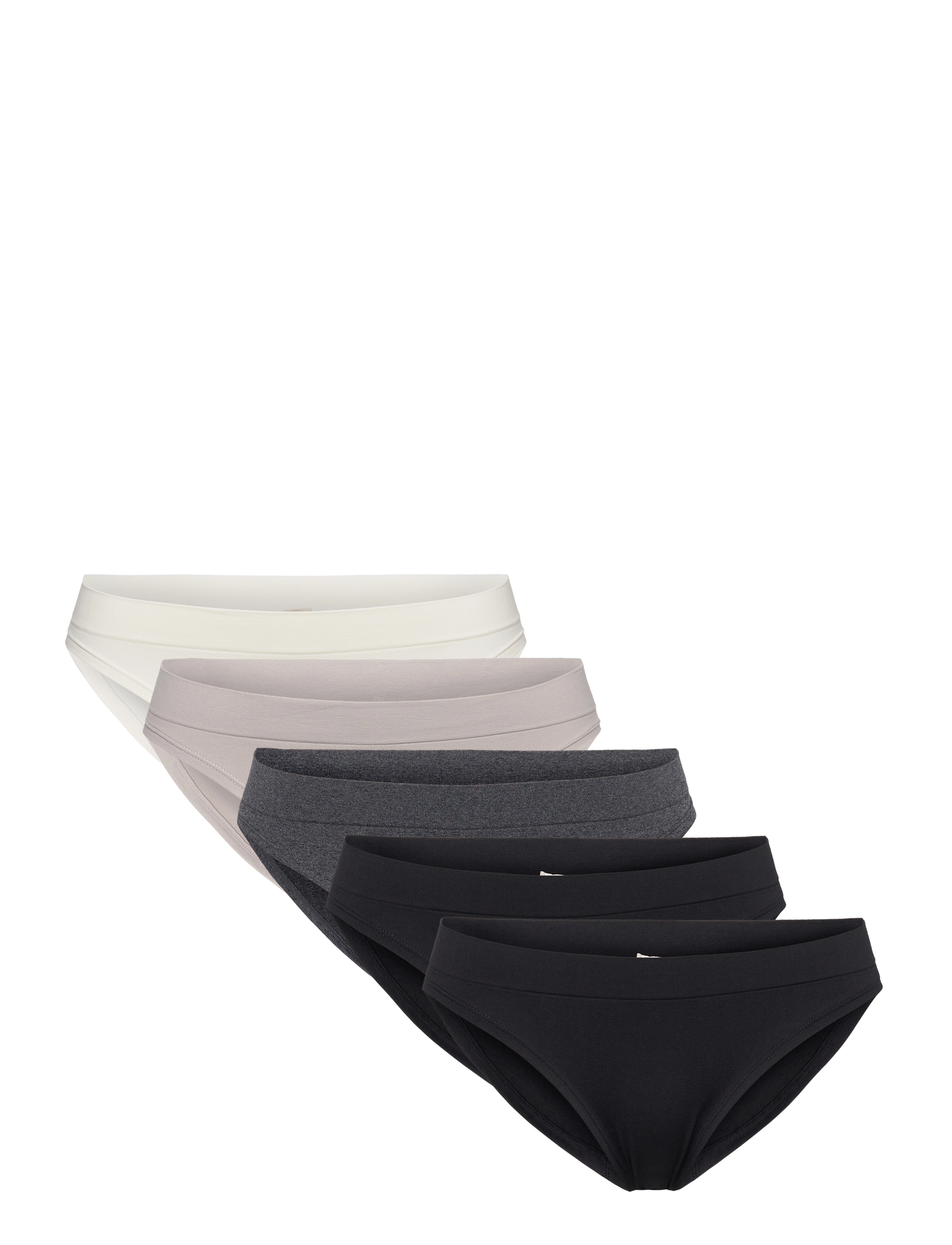 Dorina ROSANNE/ECO-5PP BRIEF - Trusser - BLACK/IVORY/GREY/GREY/BLACK / black