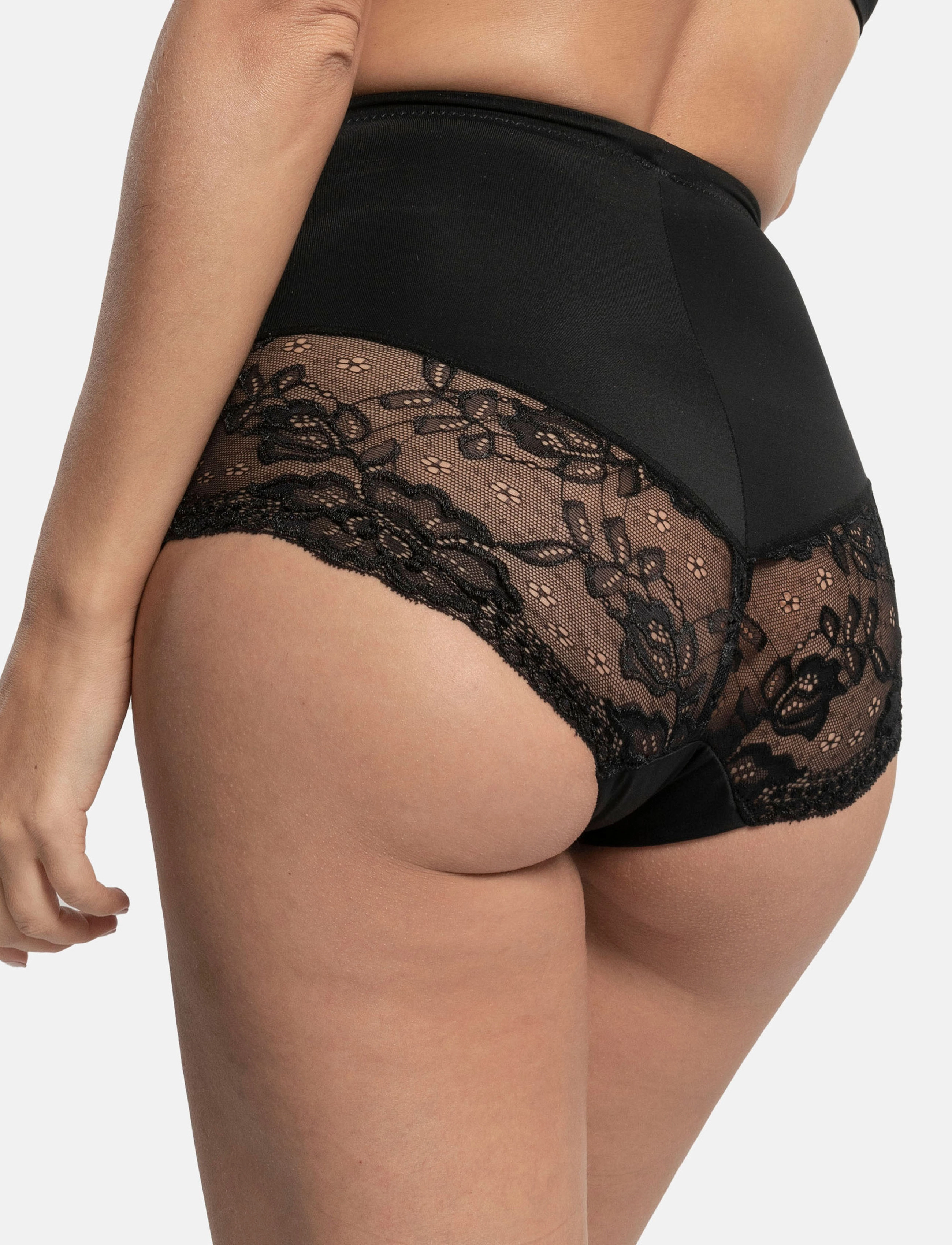 Dorina - BRIGITTE/ECO SHAPING_BRIEF - vidutinio ir aukšto juosmens kelnaitės - black - 3