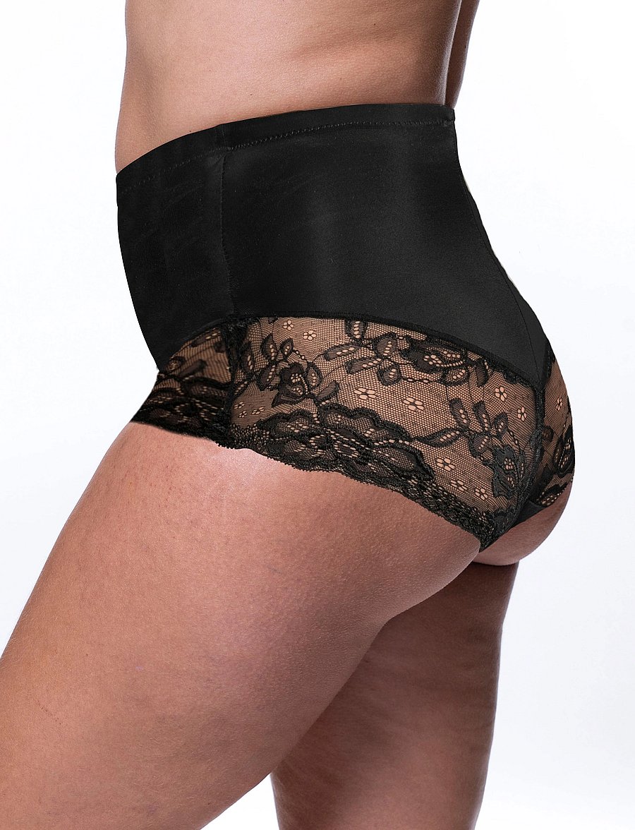 Dorina - BRIGITTE/ECO SHAPING_BRIEF - vidutinio ir aukšto juosmens kelnaitės - black - 4