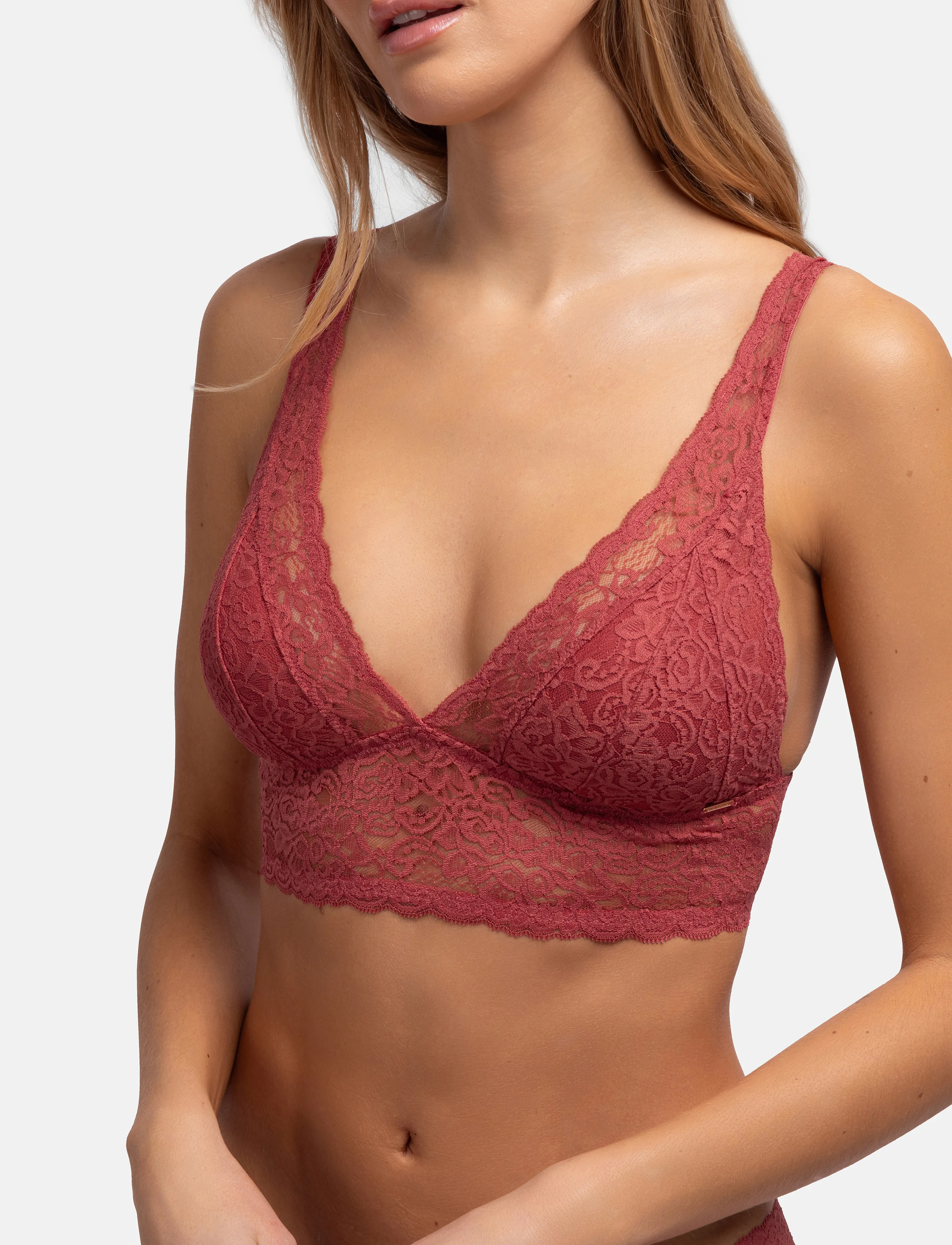 Dorina - LANA/ECO-2PP BRALETTE - mjuka bh:ar - coral/black - 5