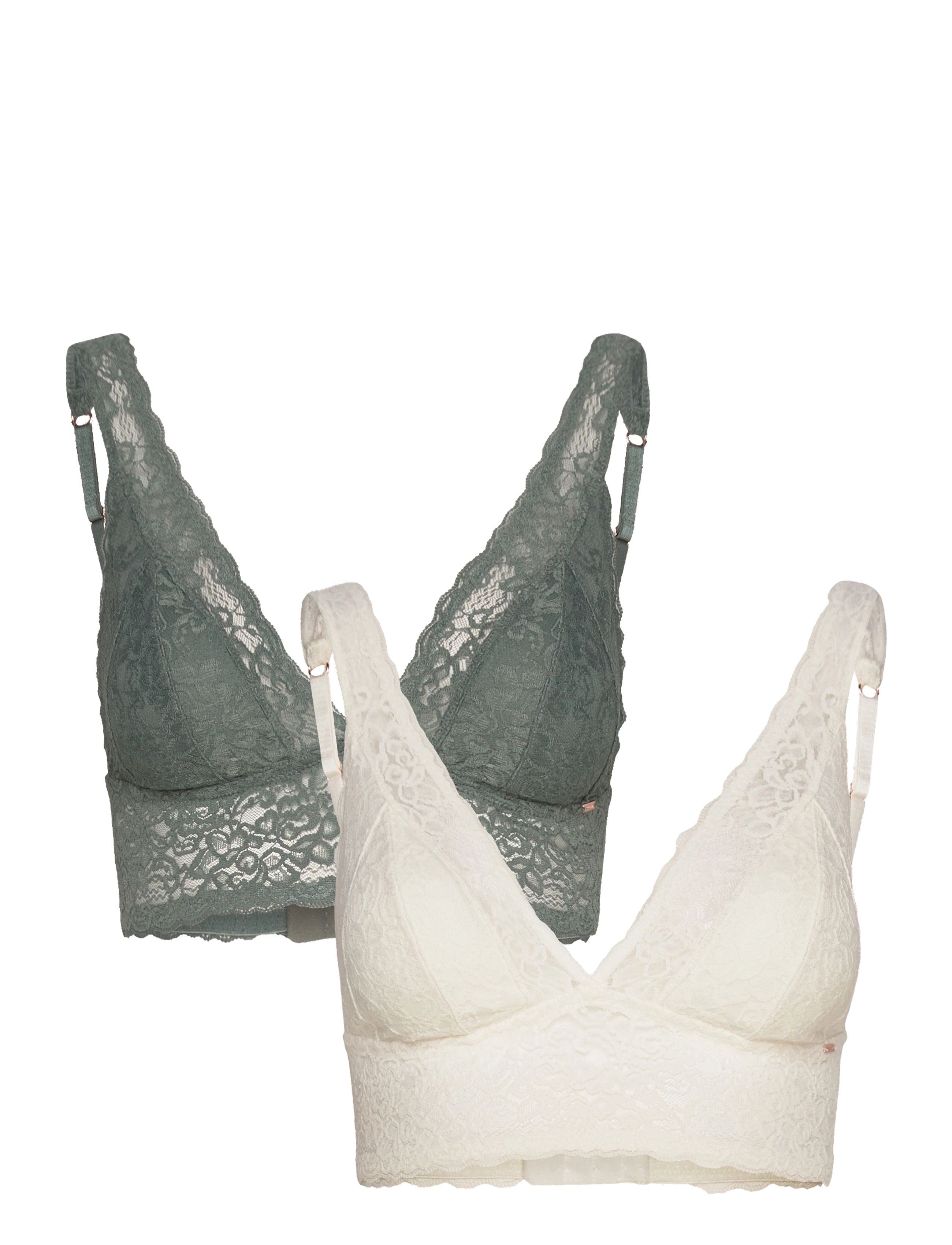 Dorina LANA/ECO-2PP BRALETTE - Alusvaatteet - GREEN/IVORY / white