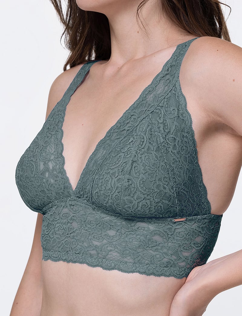 Dorina - LANA/ECO-2PP BRALETTE - bralette - green/ivory - 2