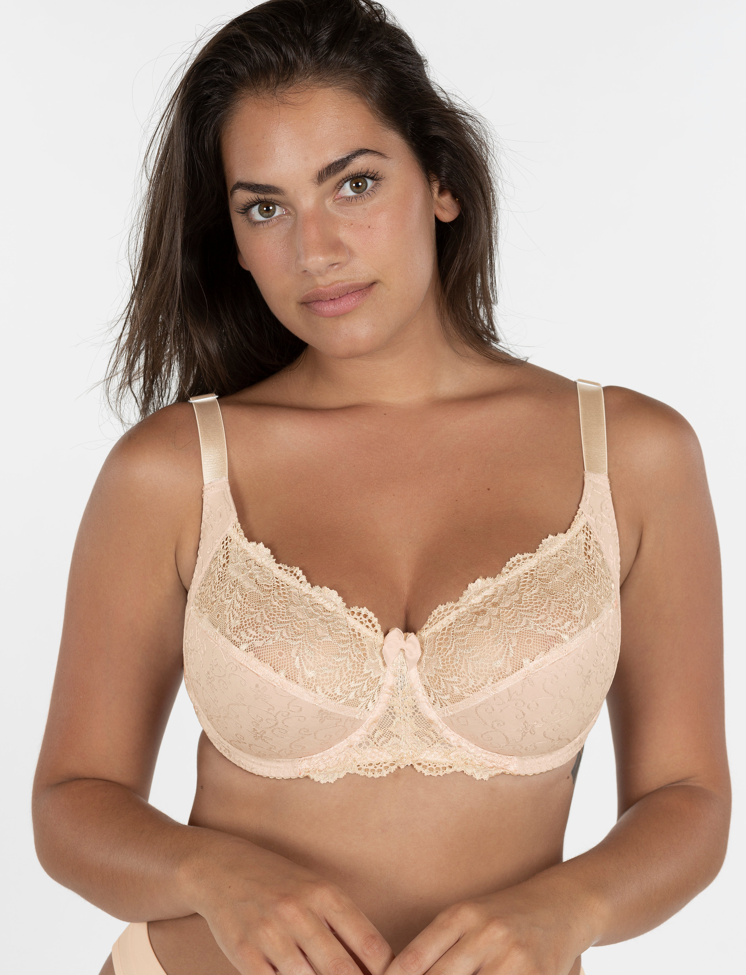 Dorina Philippa Non Padded Wired Bra, 80 E, Bras & Oberteile, Beige - Full Cup Bras, Frauen