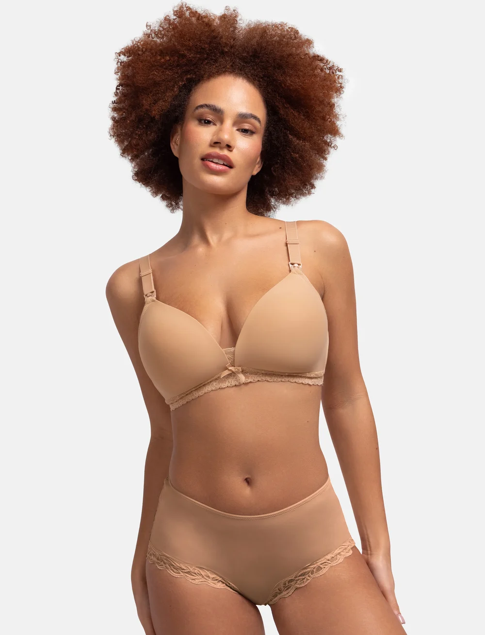Dorina - MAY NURSING_BRA - bygellösa bh:ar - beige - 0