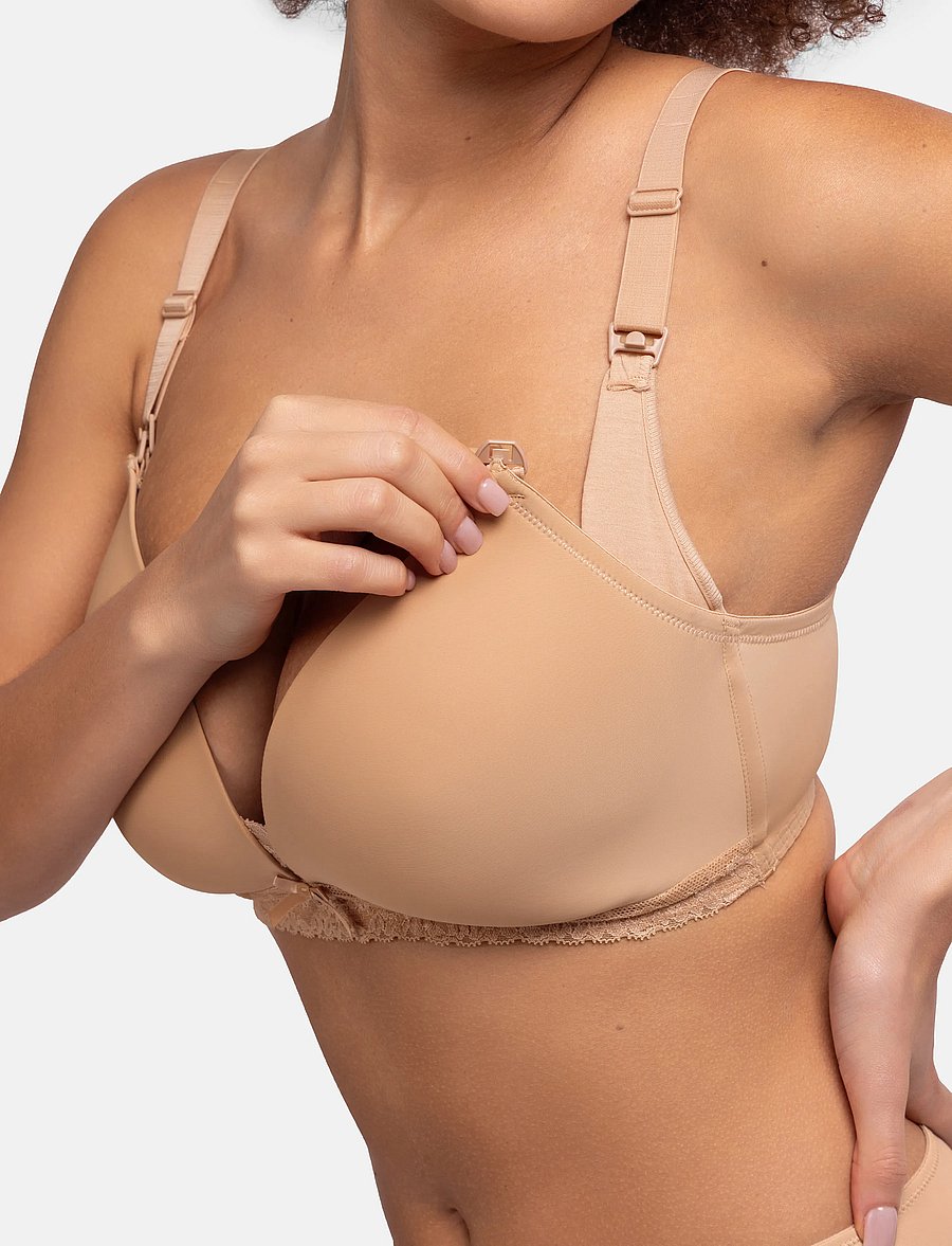 Dorina - Light Padded MAY Soft Nursing Bra - lingerie - beige - 4