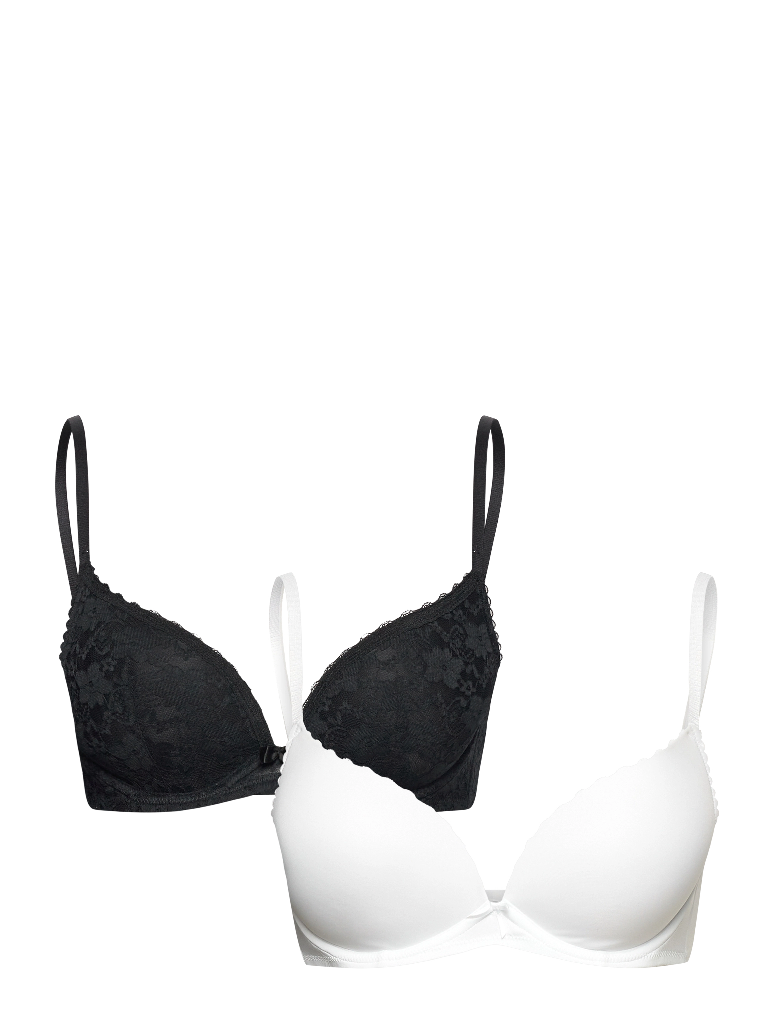 Dorina SONIA-2PP PUSH UP PLUNGE - Alusvaatteet - BLACK/WHITE / white