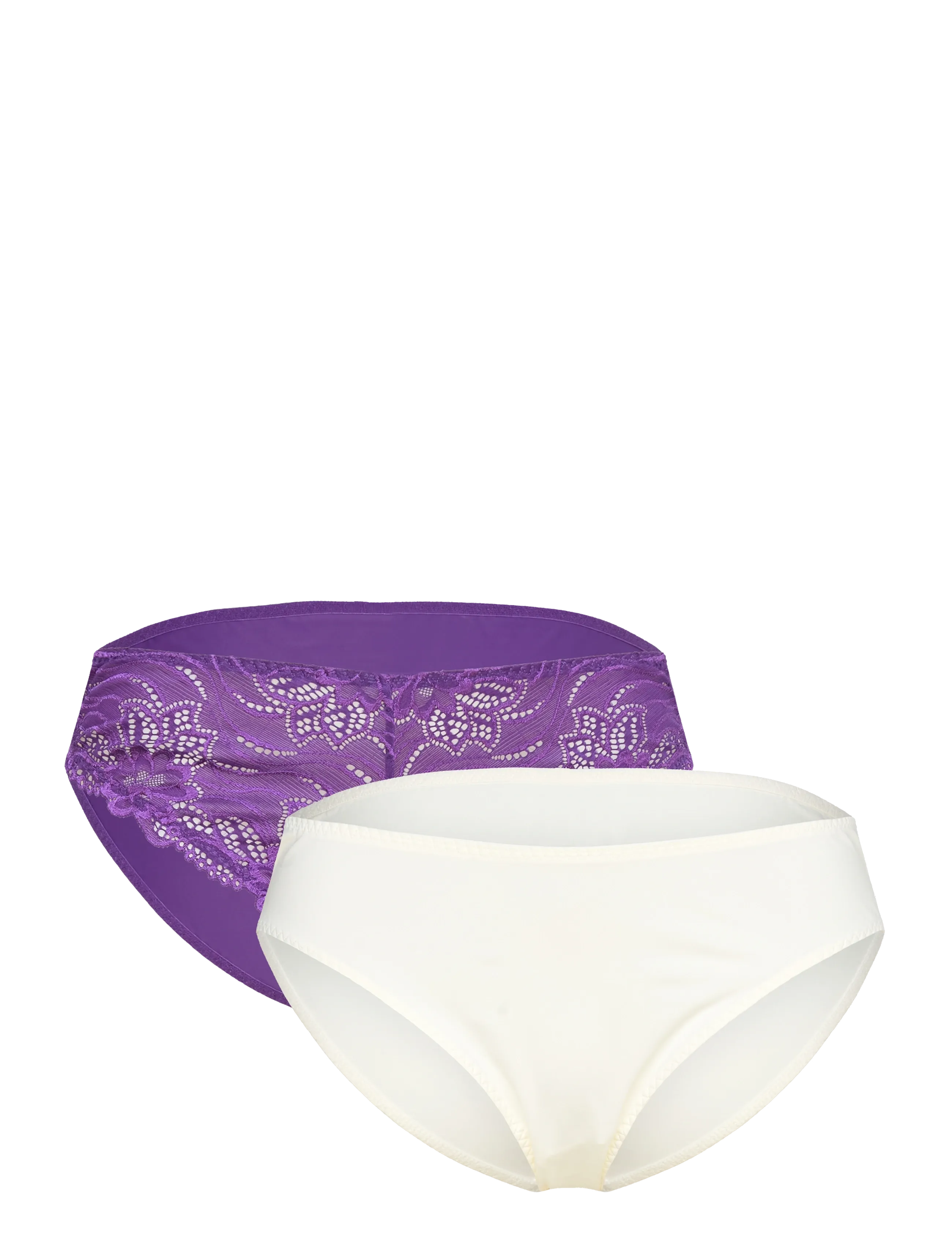 ANGIE BRIEF - PURPLE/IVORY