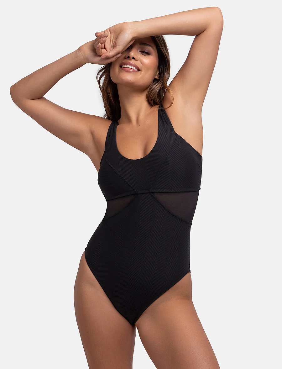Dorina - SAINT TROPEZ SHAPING SWIMSUIT - ujumistrikood - black - 2