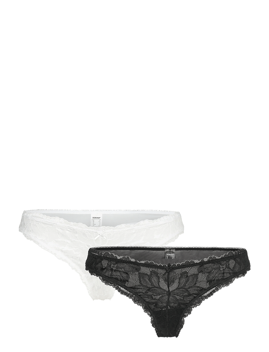 Dorina - Perfect Lace THONG - stringid - black/white - 0