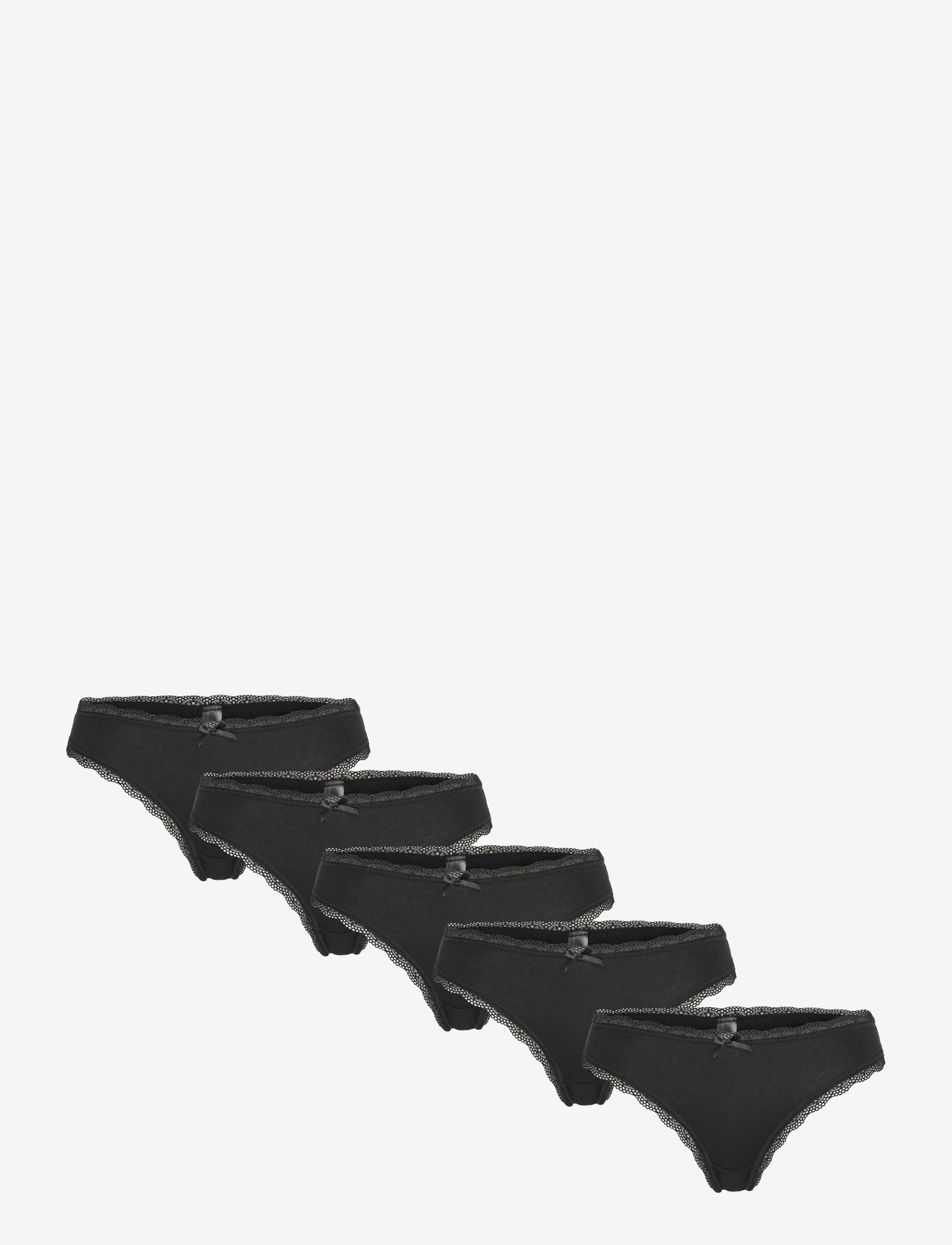 Dorina - Essential Cotton THONG - stringtrusser - black/black/black/black/black - 0