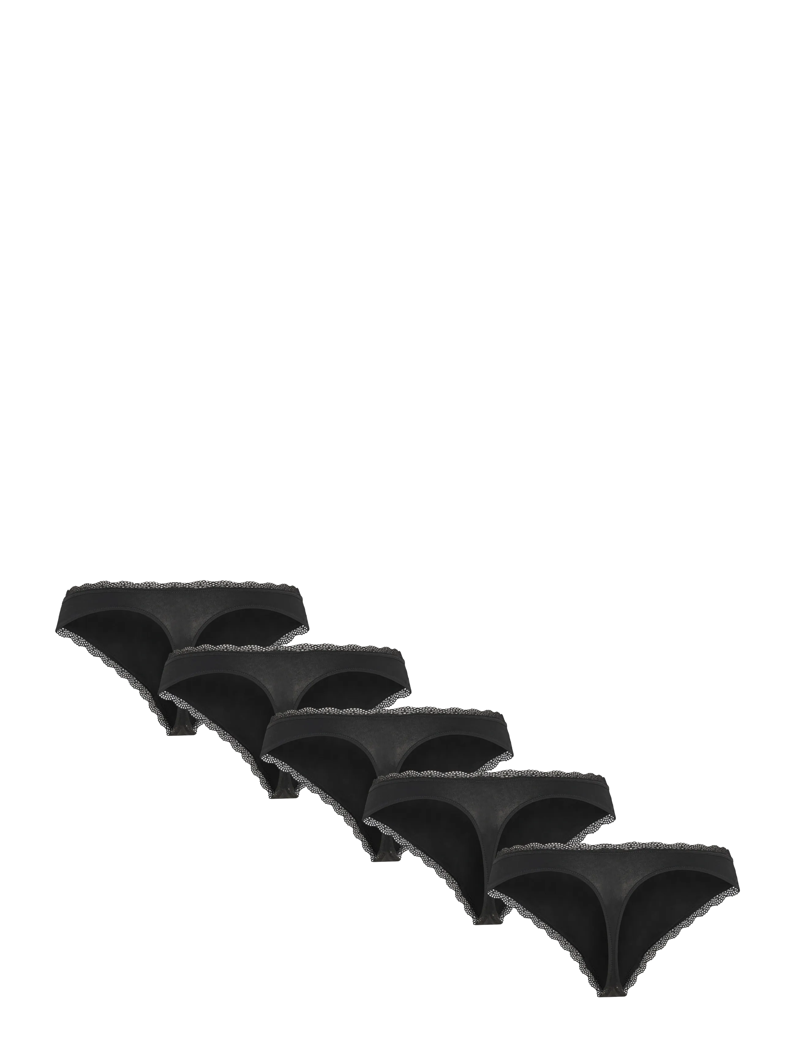 Dorina - Essential Cotton THONG - thongs - black/black/black/black/black - 1