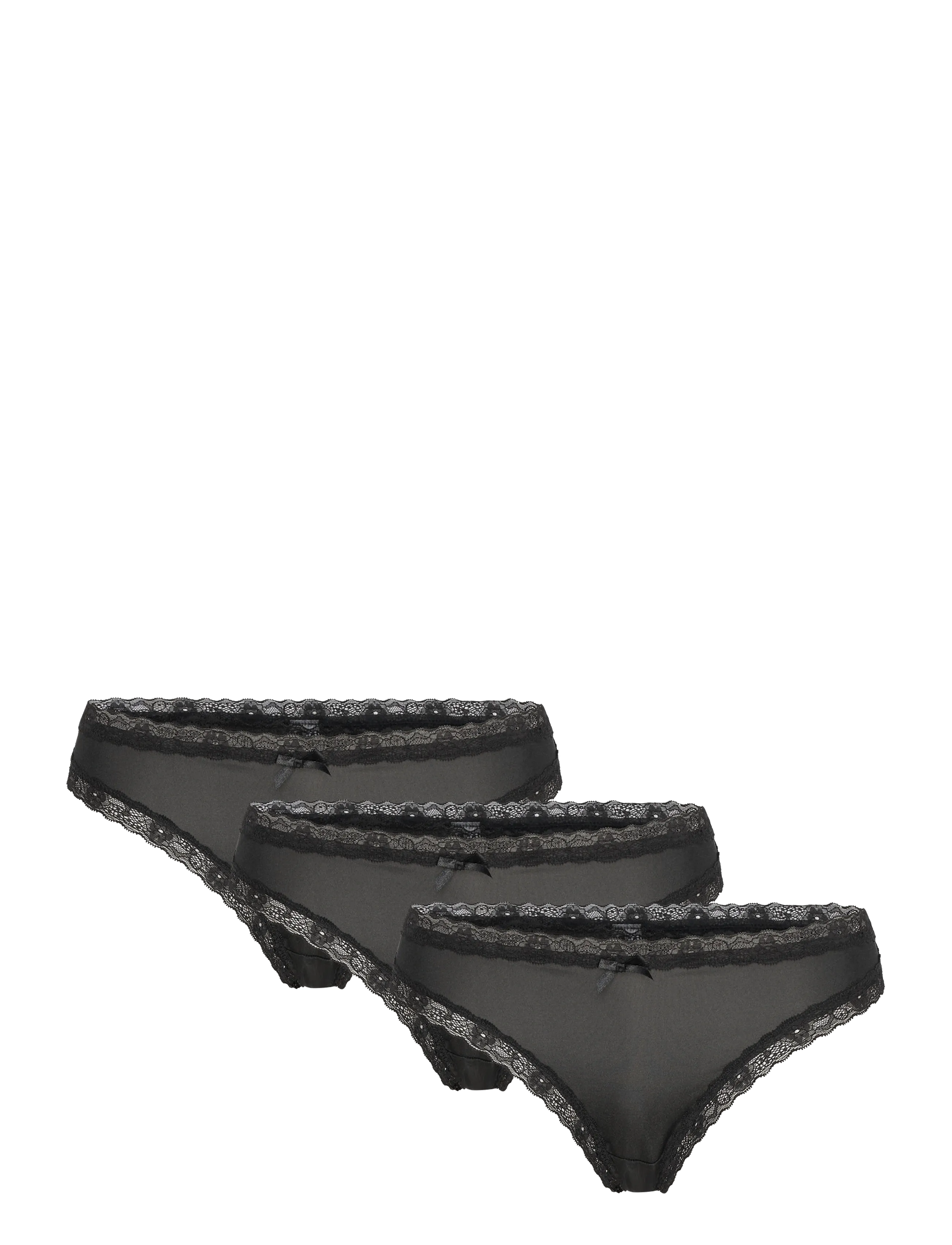 Essential Microfibre THONG - BLACK/BLACK/BLACK