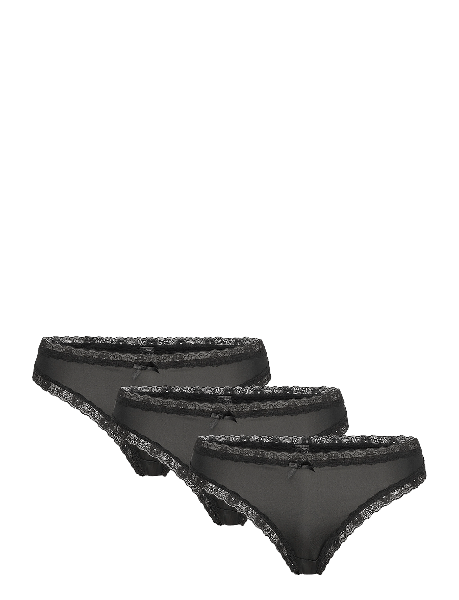 Dorina - Essential Microfibre THONG - tangas - black/black/black - 1