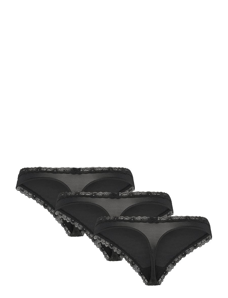 Dorina - Essential Microfibre THONG - tangas - black/black/black - 2