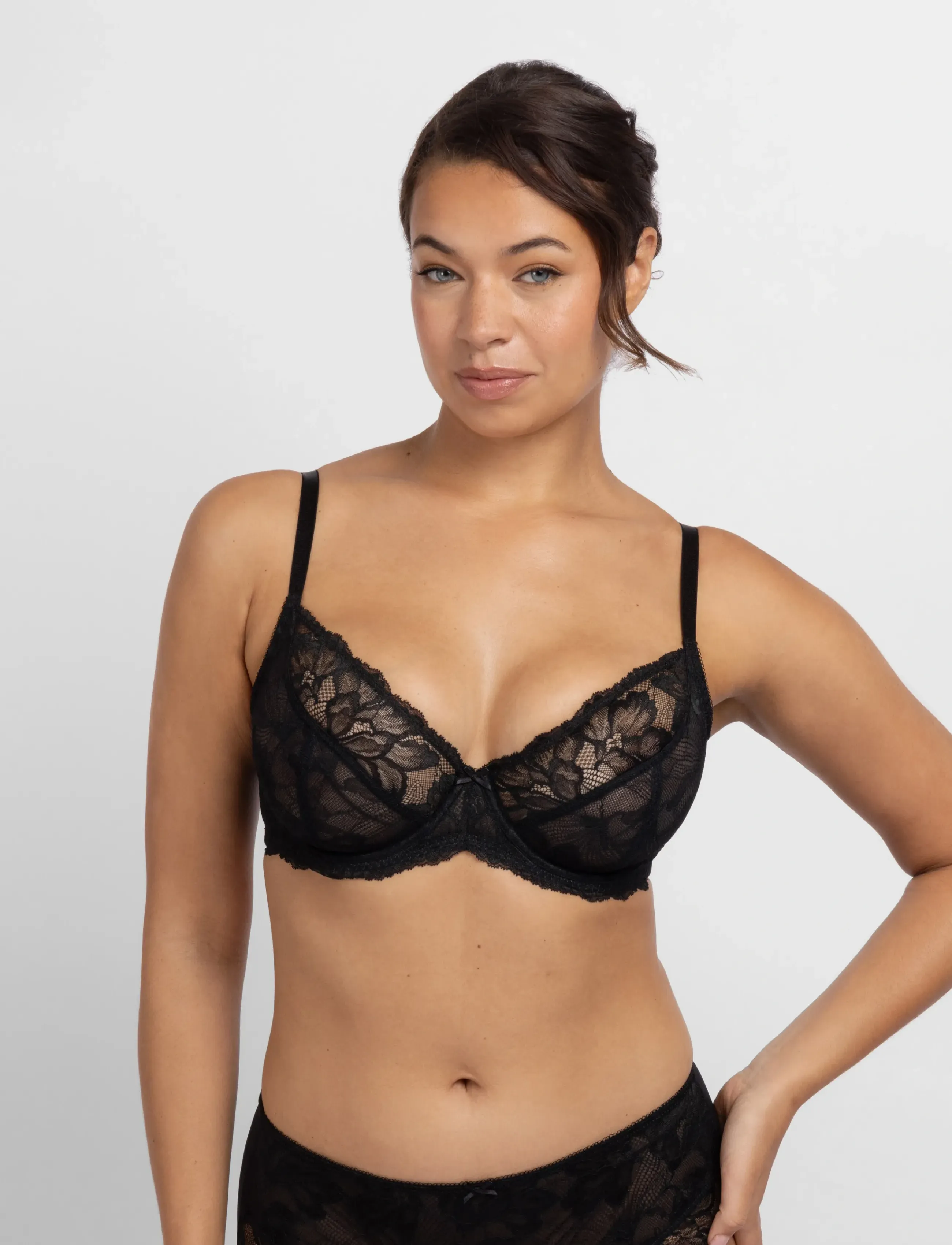 Dorina - PERFECT LACE WIRED_BRA - laveste priser - black - 0