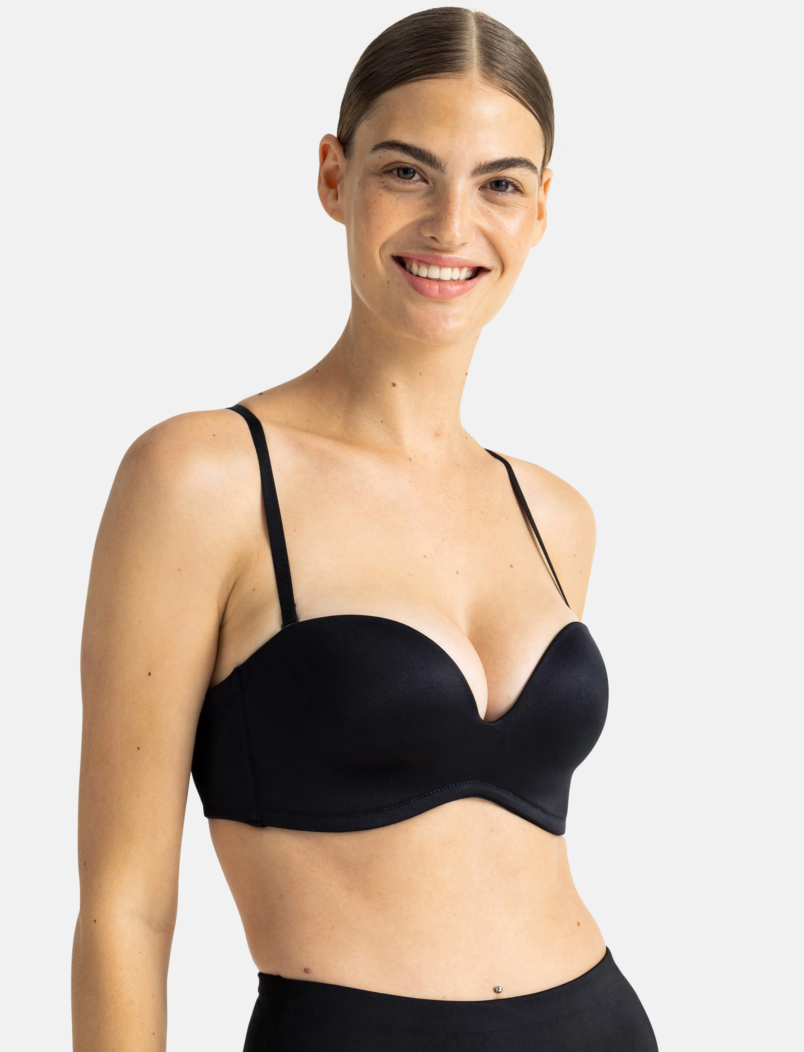Dorina Sublime Sculpt Bandeau, 85 B, Bras & Oberteile, Schwarz - Strapless Bras, Frauen