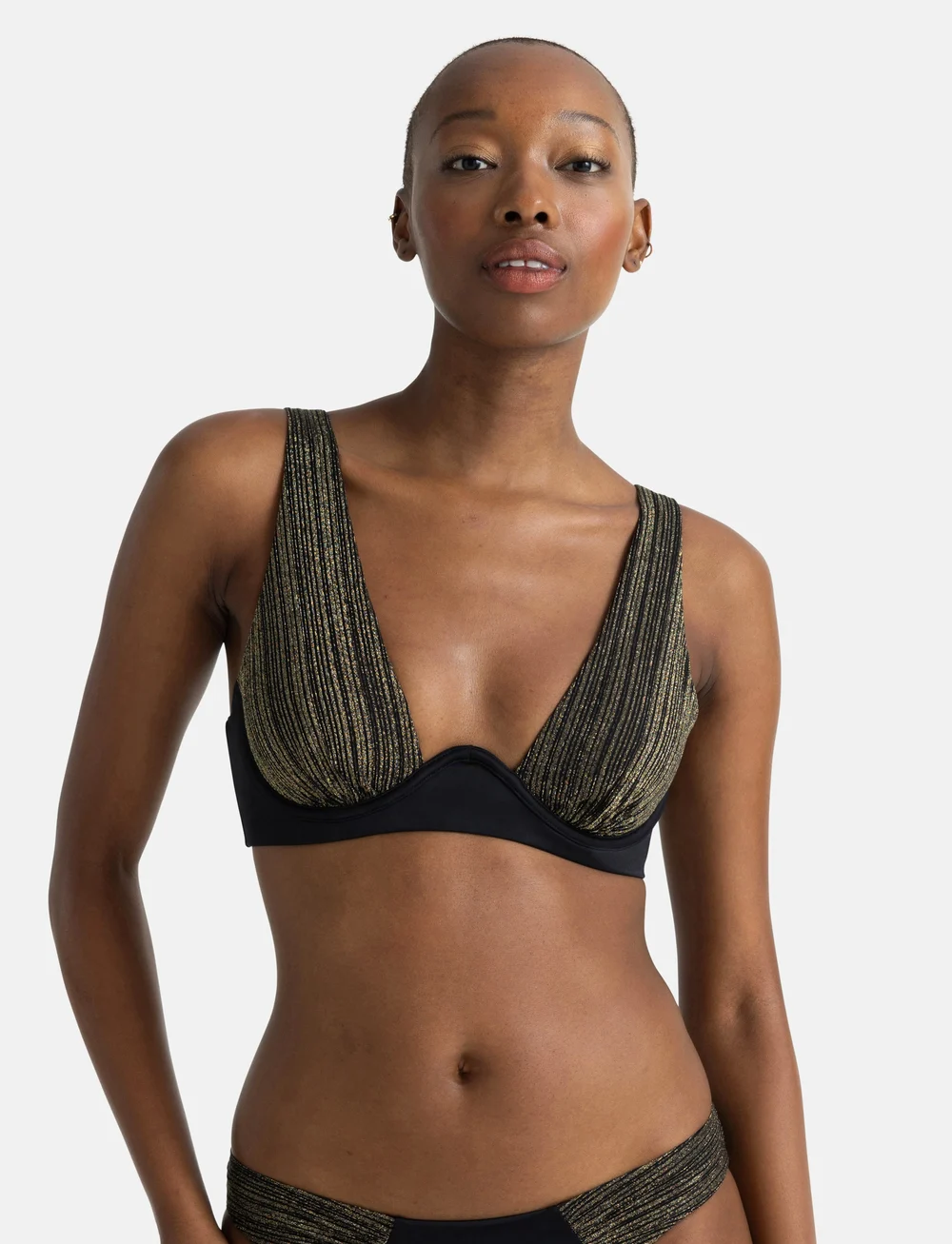 Black wired bikini top on sale